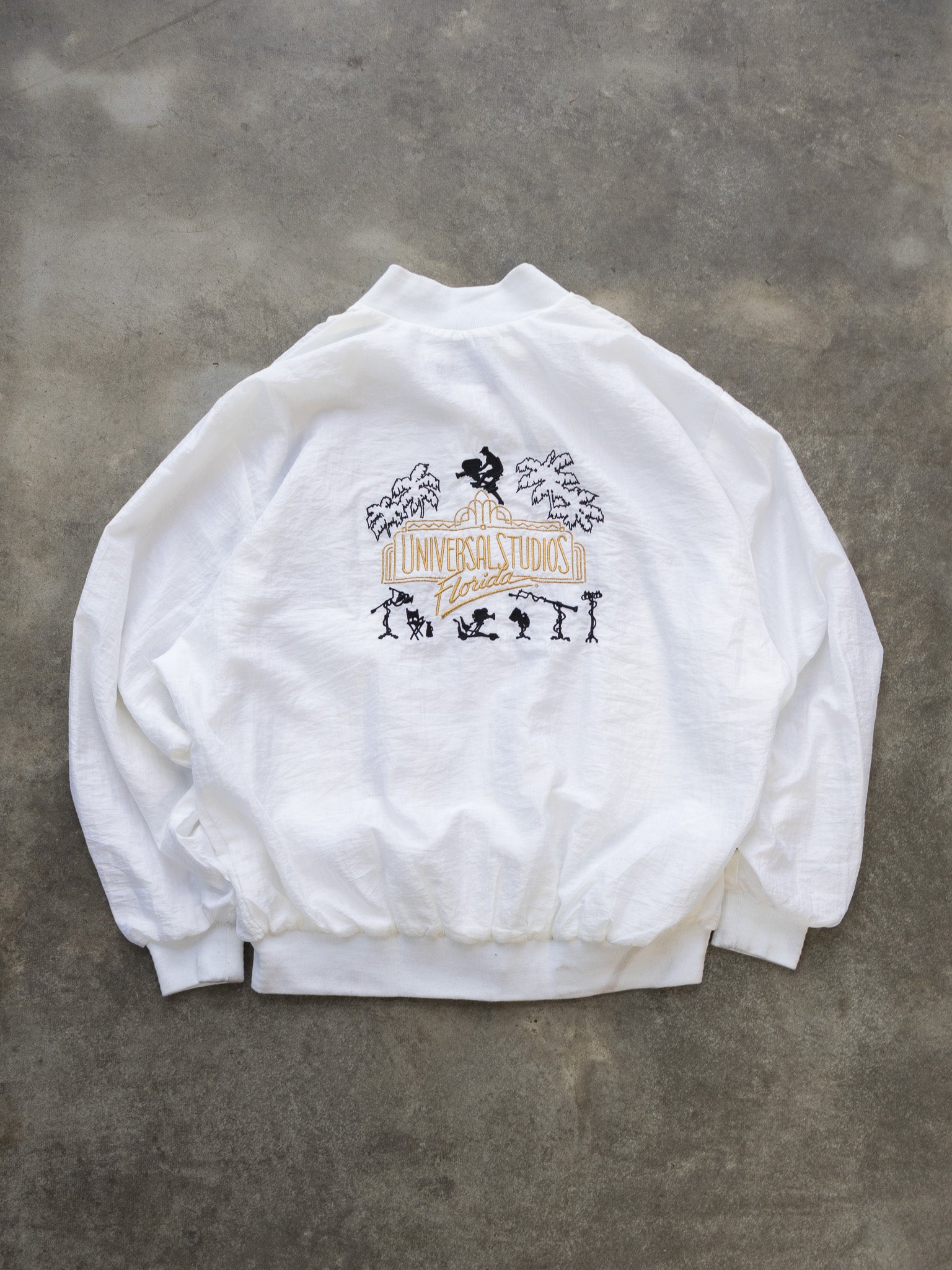 Vintage 90s White Universal Studios Florida Jacket (2XL)