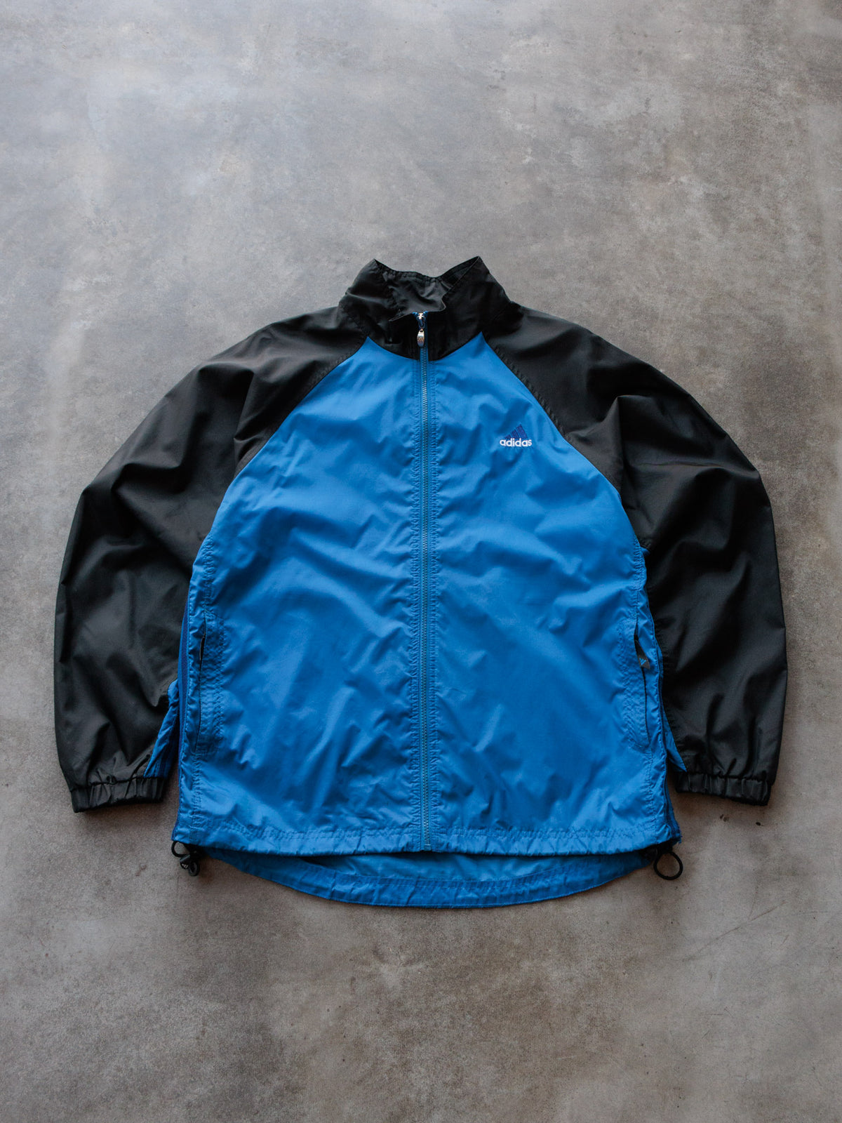Vintage 00s Blue Adidas Colourblock Windbreaker (M)