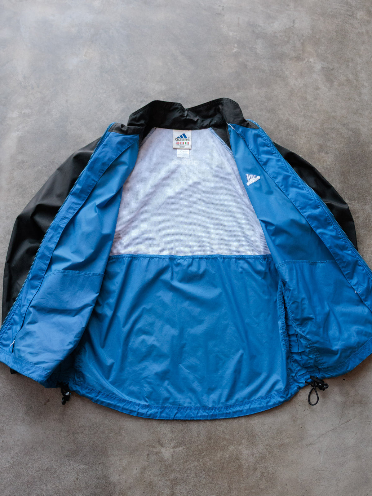Vintage 00s Blue Adidas Colourblock Windbreaker (M)
