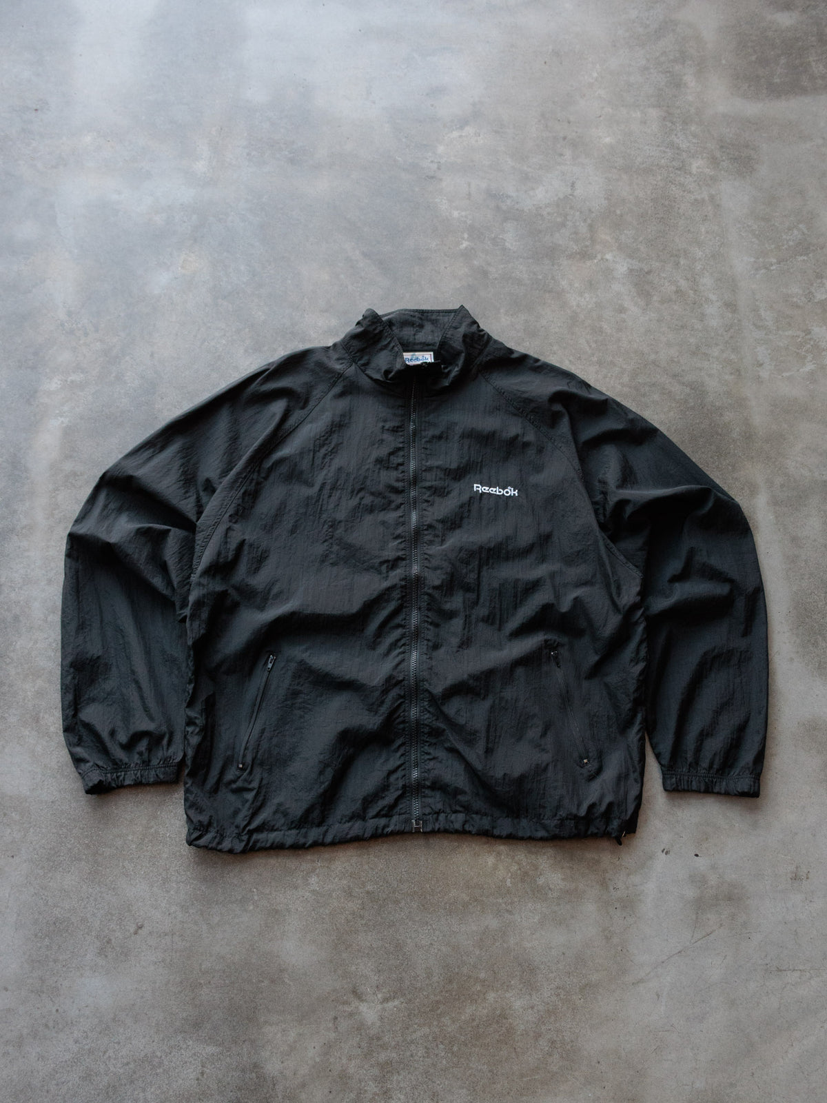Vintage 90s Black Reebok Windbreaker (L)