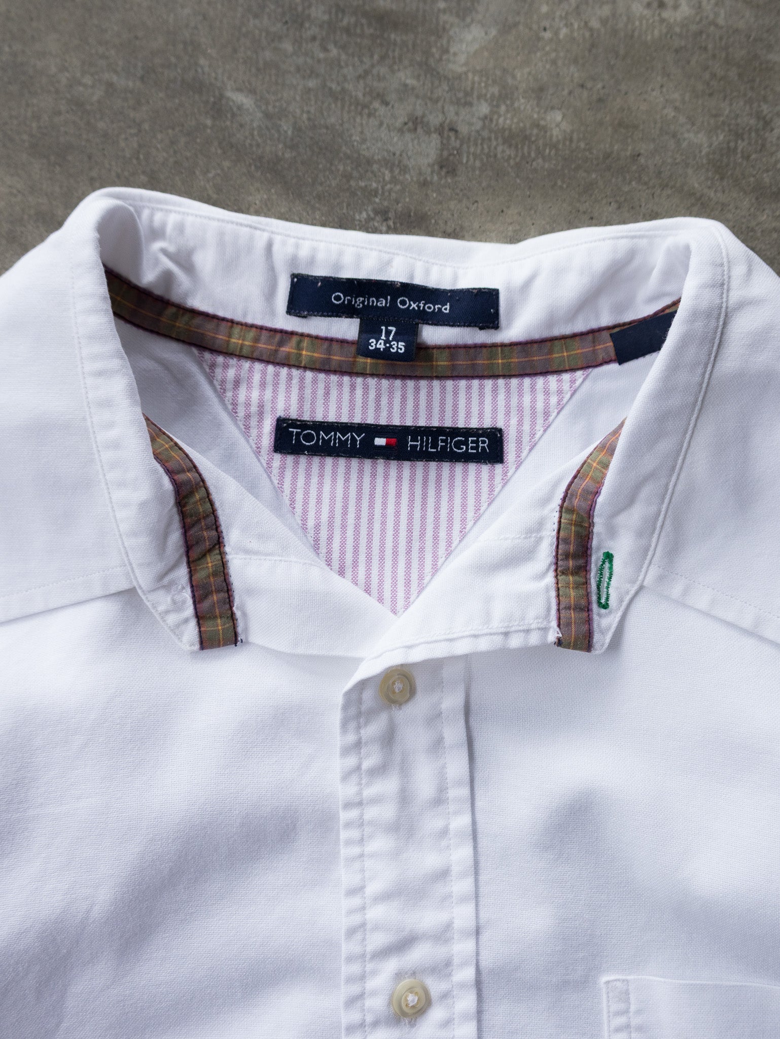 Vintage 90s White Tommy Hilfiger Shirt (XL)