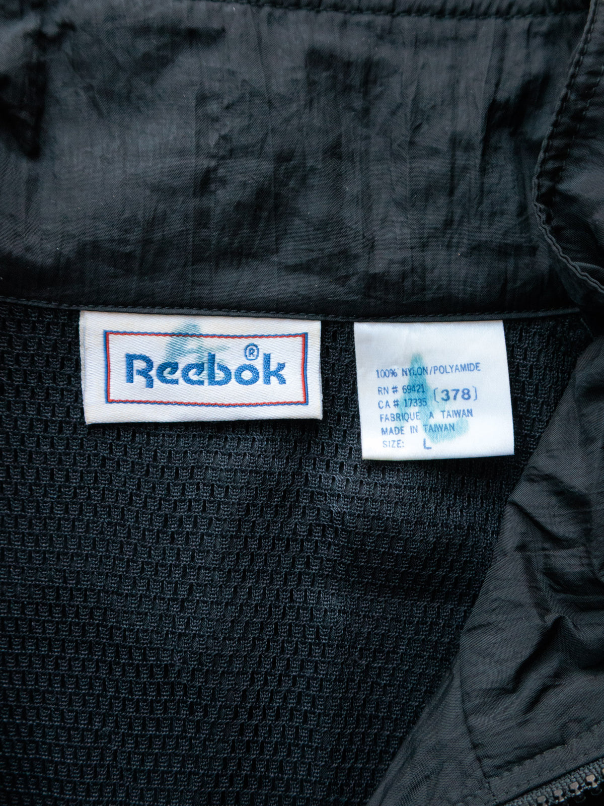 Vintage 90s Black Reebok Windbreaker (L)