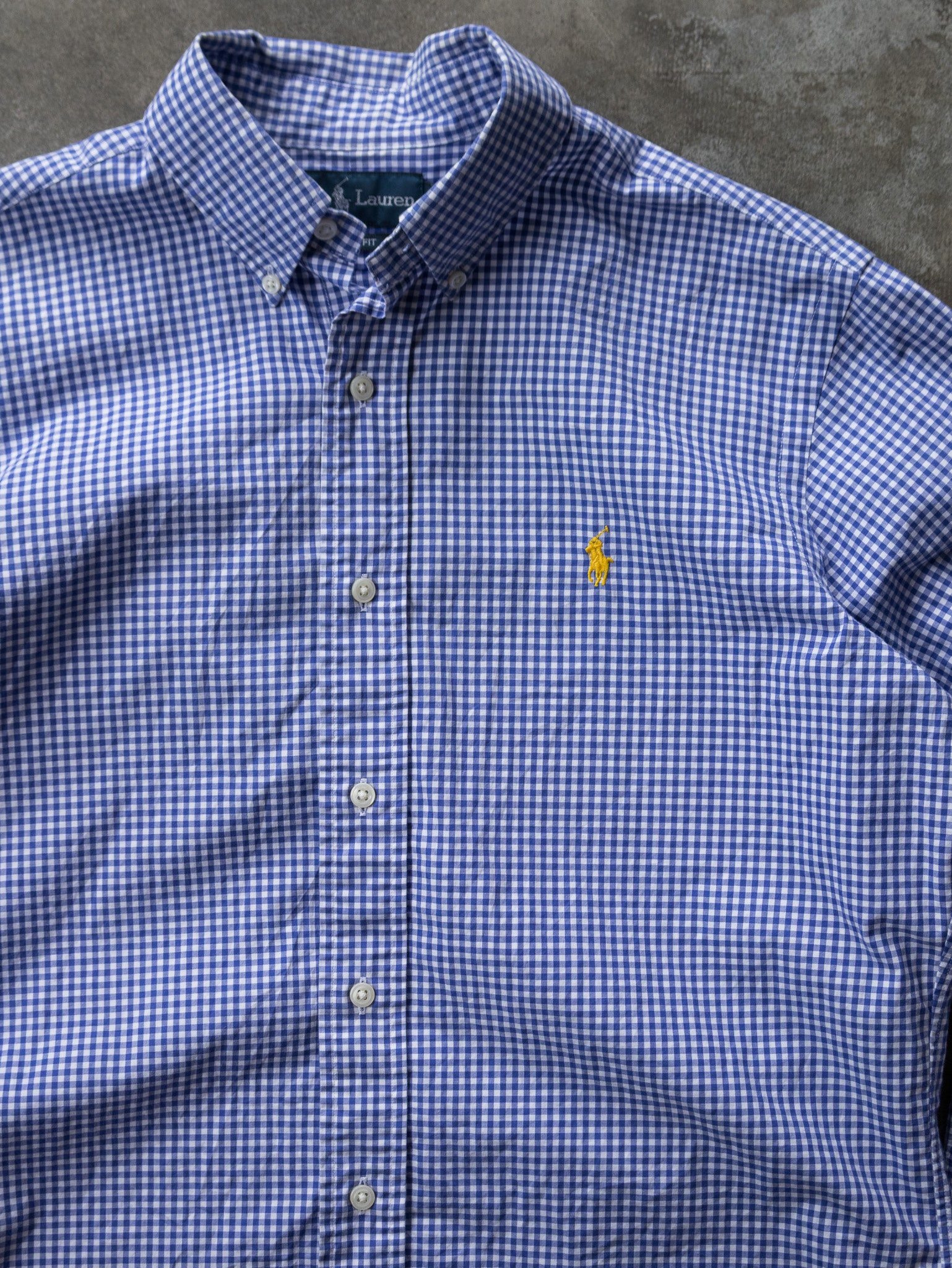 Vintage Blue Check Ralph Lauren Shirt (S)