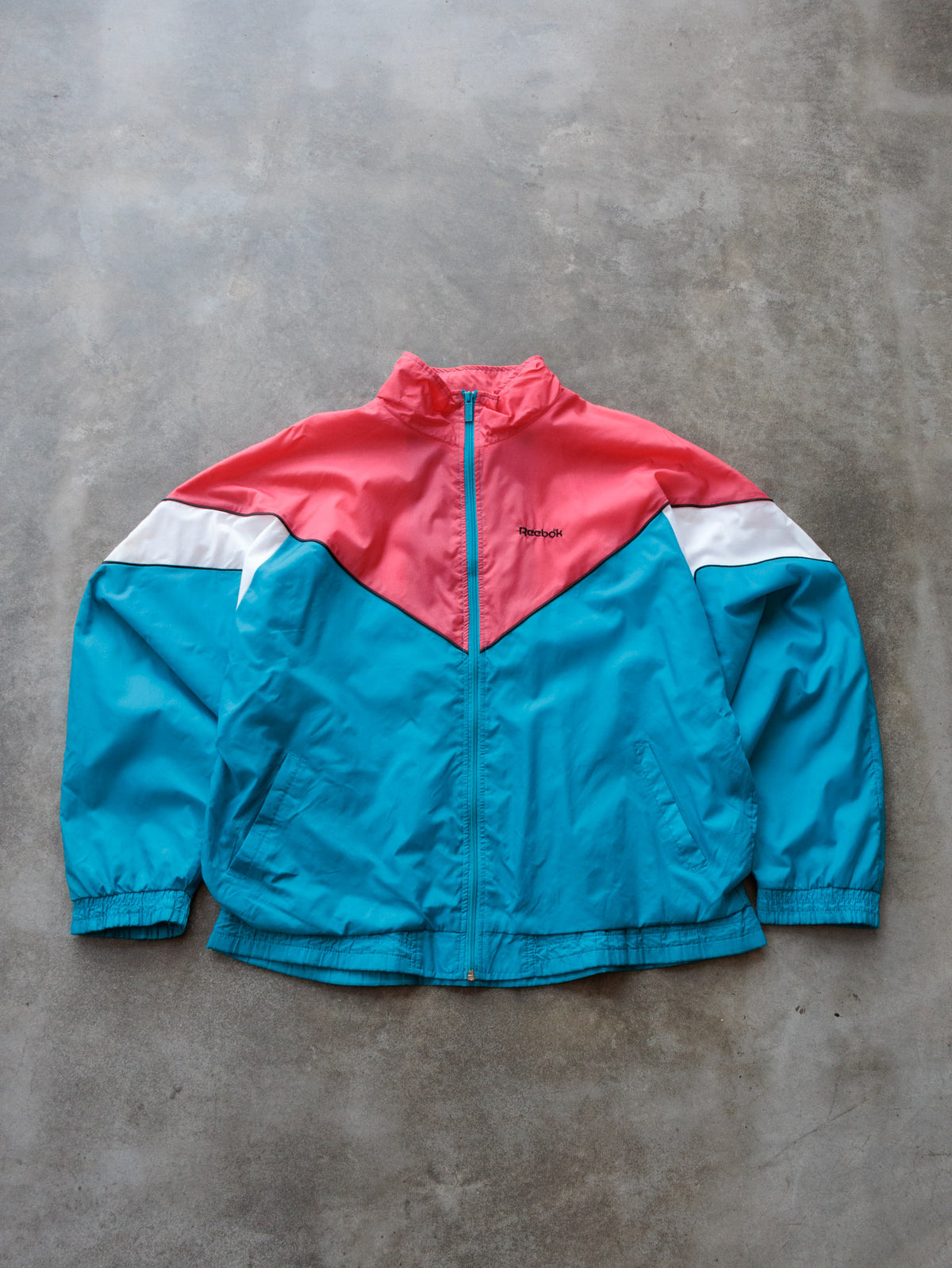 Vintage 90s Blue Reebok Colourblock Jacket (L)