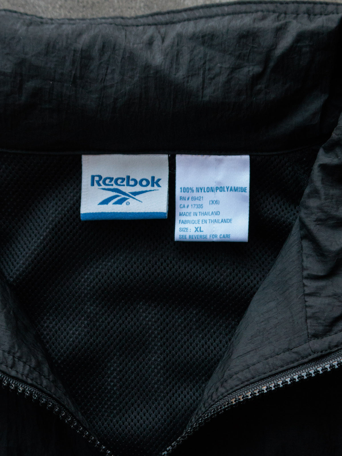 Vintage 00s Black Reebok Windbreaker (XL)