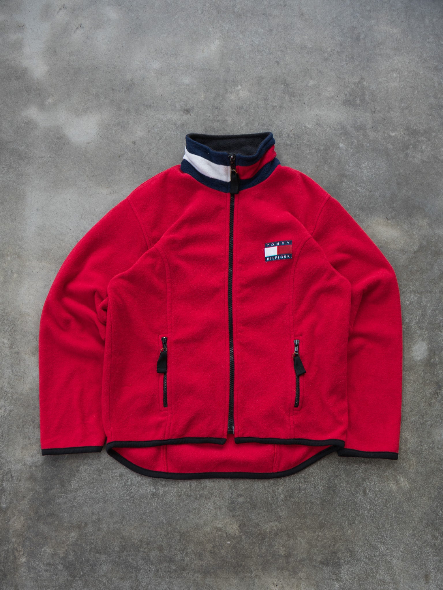 Vintage Red Tommy Hilfiger Fleece (M)