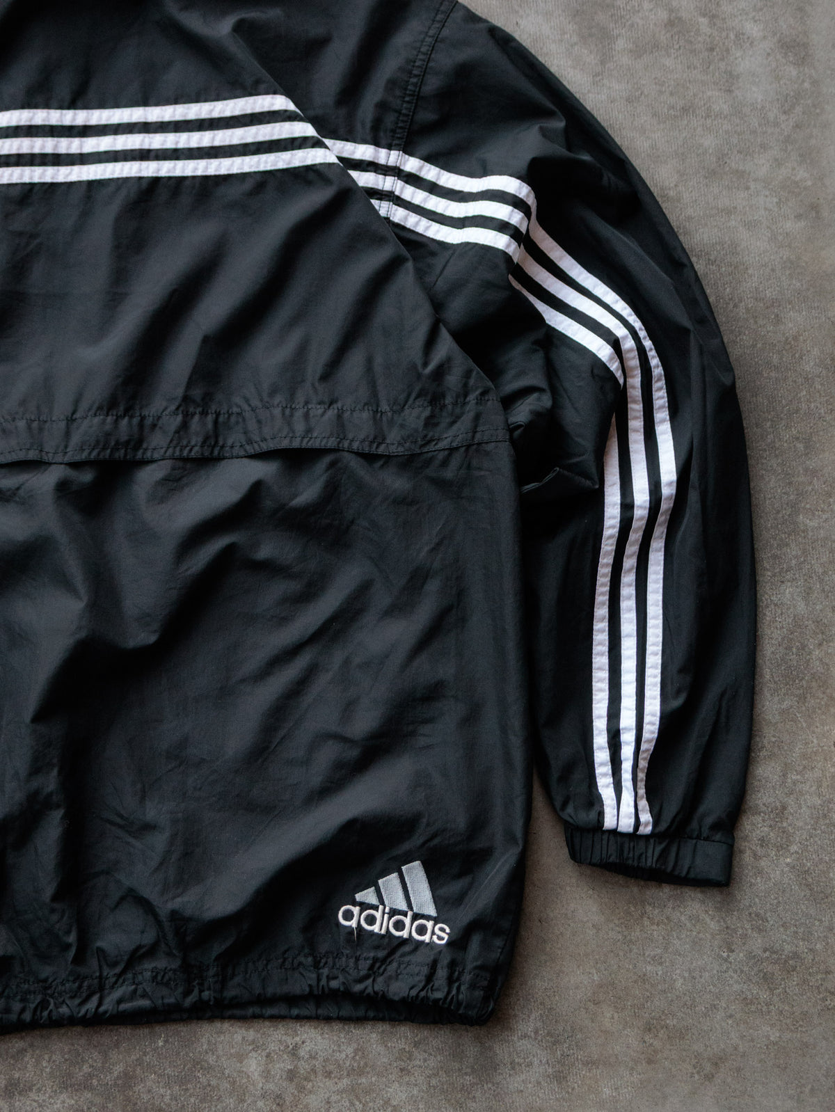 Vintage 90s Black Adidas Windbreaker (L)