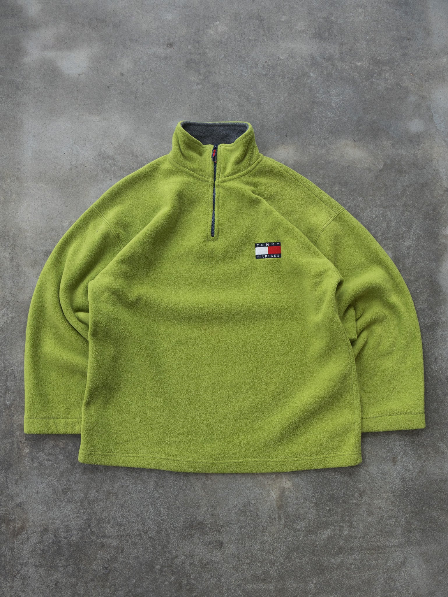 Vintage Lime Tommy Hilfiger Fleece (XL)