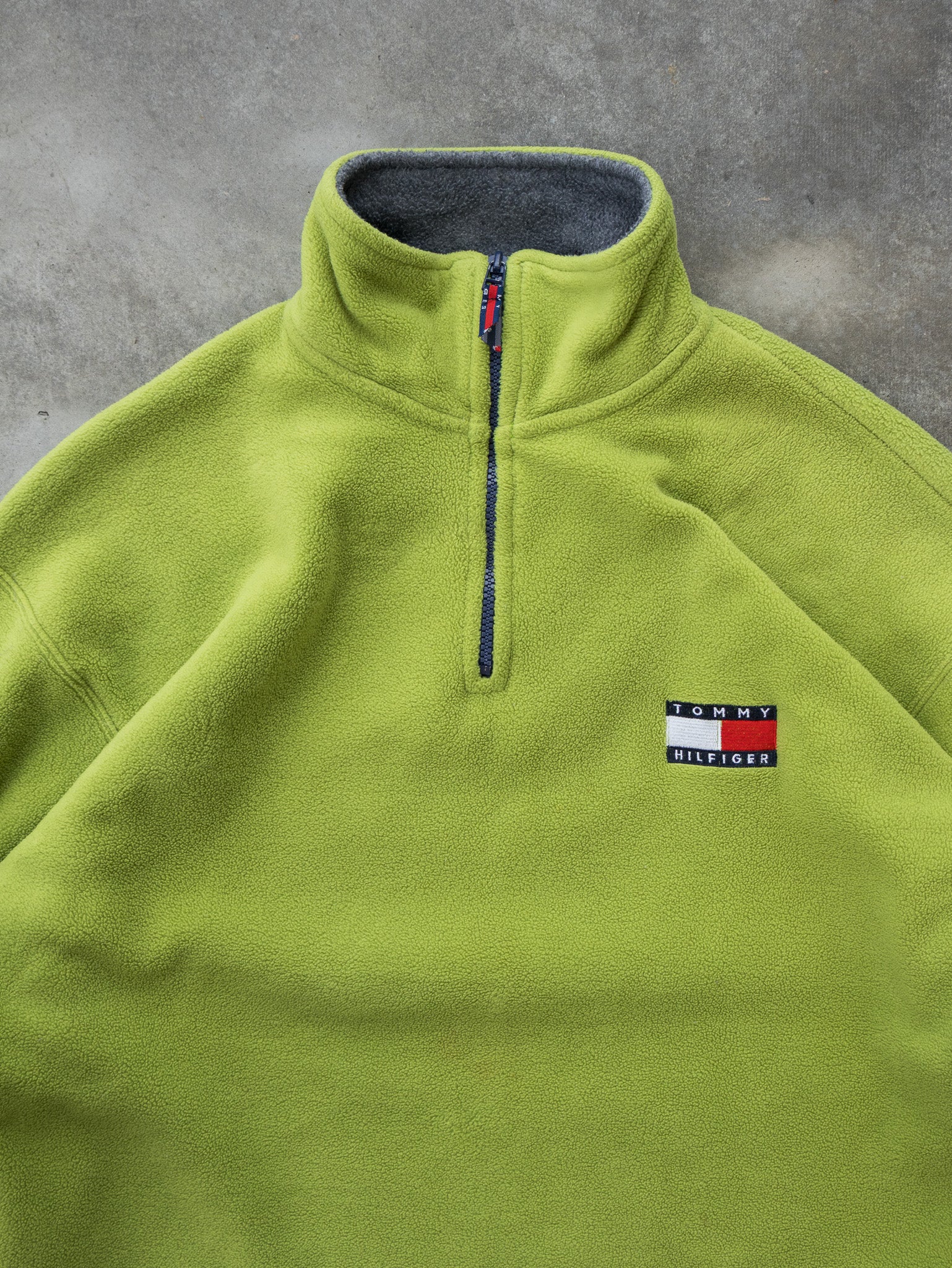 Vintage Lime Tommy Hilfiger Fleece (XL)