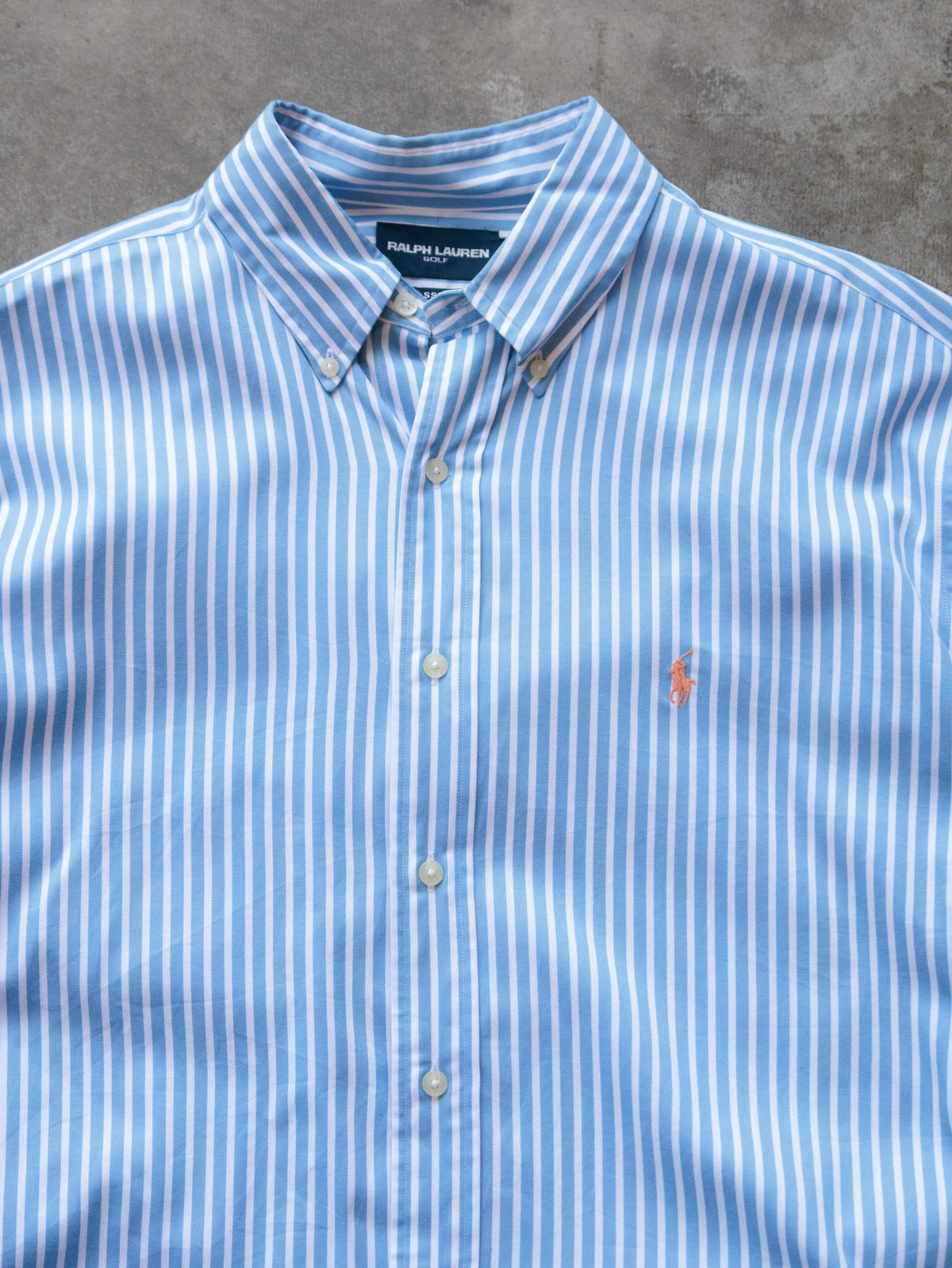 Vintage 00s Blue Striped Ralph Lauren Shirt (L)