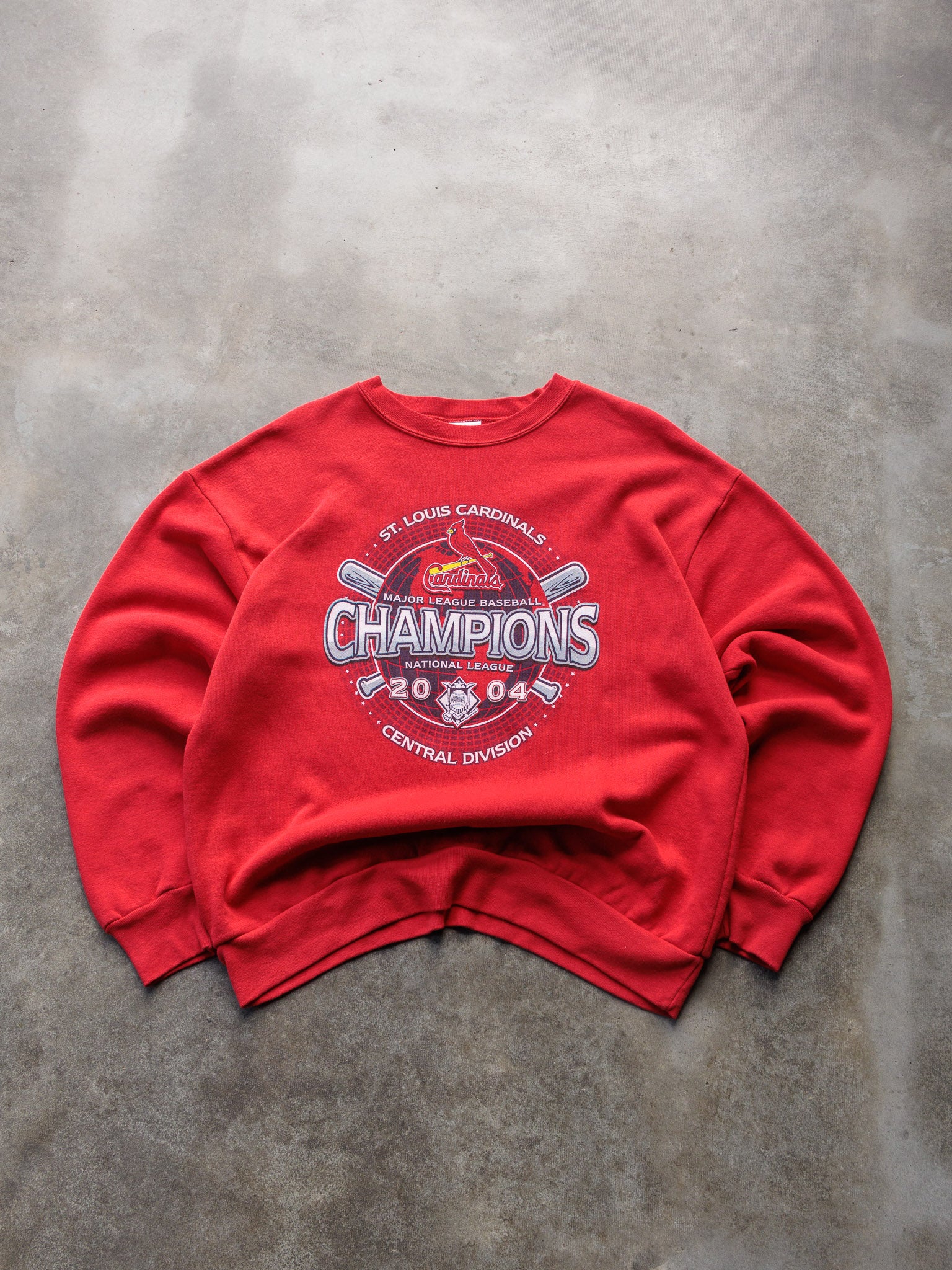 Vintage 2004 Red St. Louis Cardinals Sweatshirt (XL)