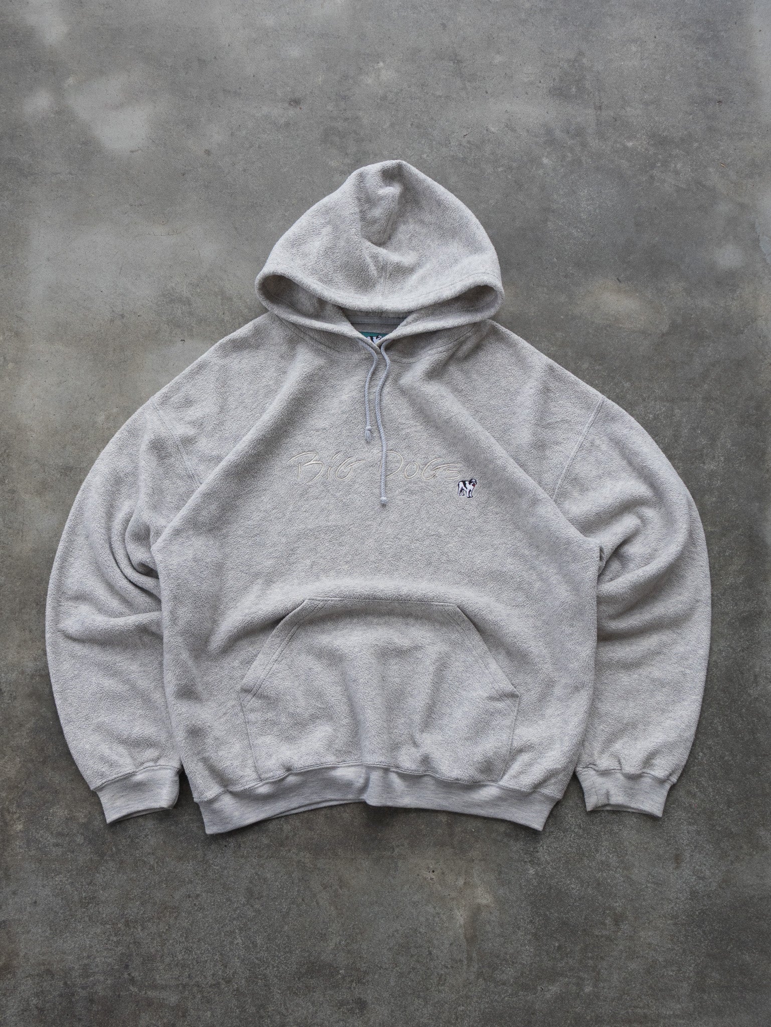 Vintage Big Dogs Grey Embroidered Hoodie (M)
