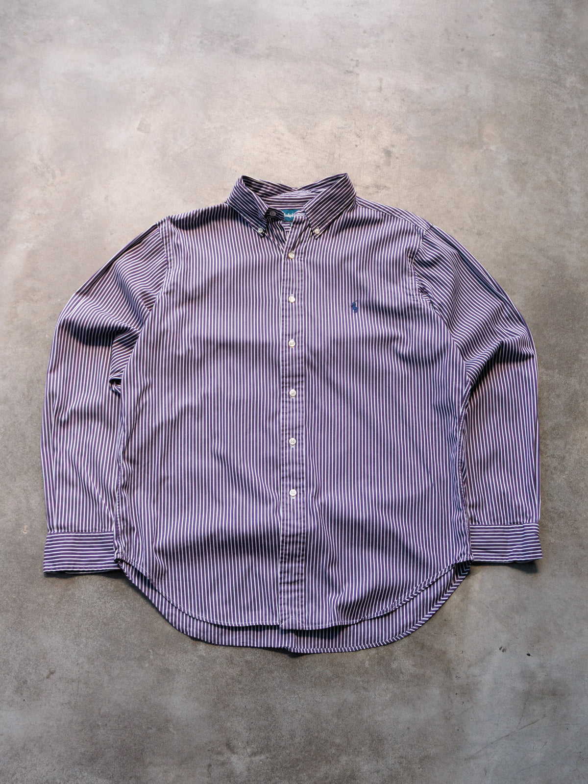 Vintage 00s Purple Striped Ralph Lauren Shirt (L)