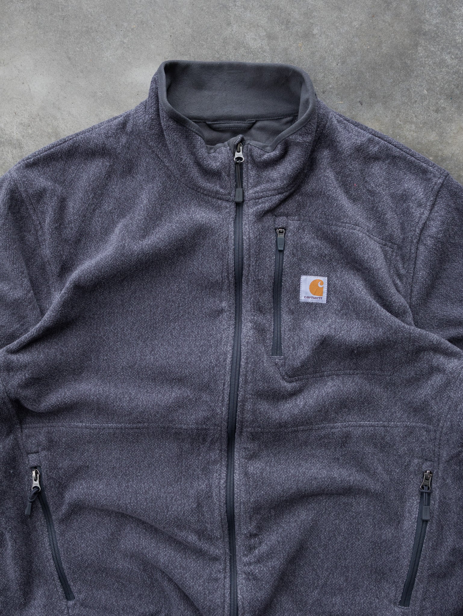 Vintage Charcoal Carhartt Full Zip Fleece (XL)