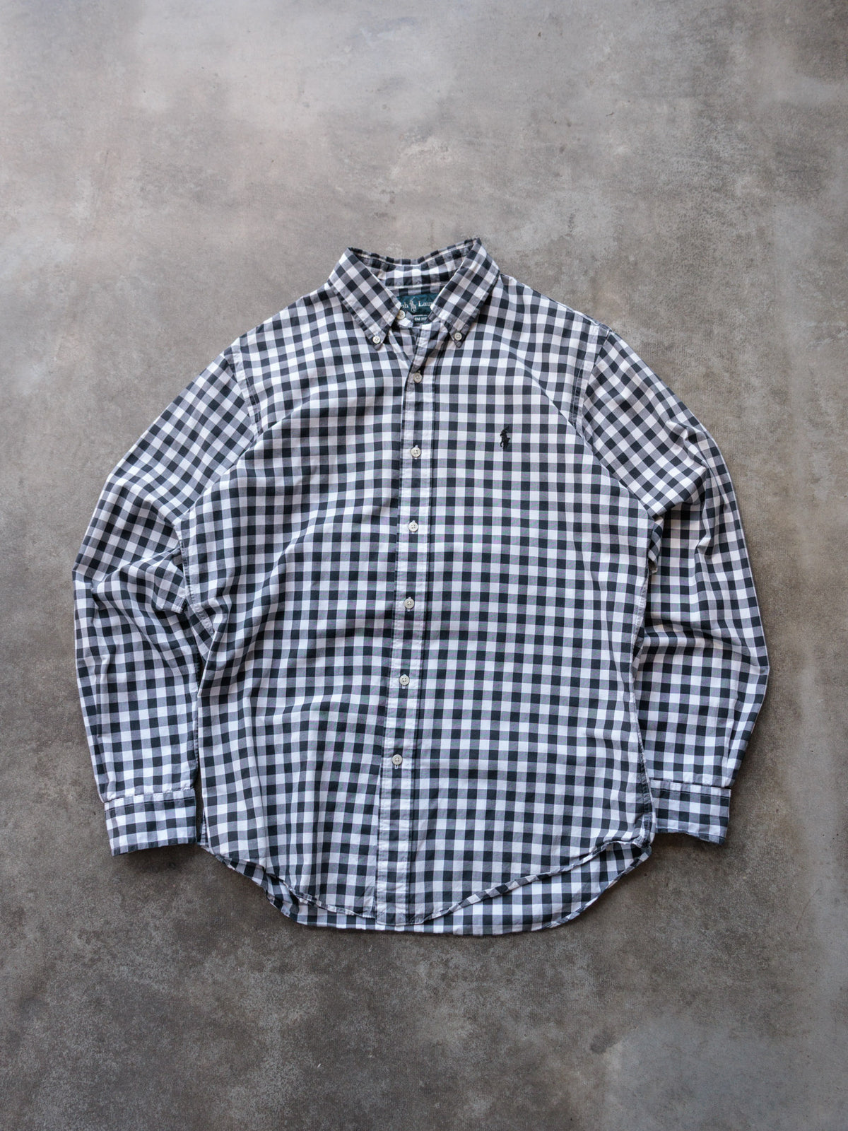 Vintage Black Gingham Ralph Lauren Shirt (M)