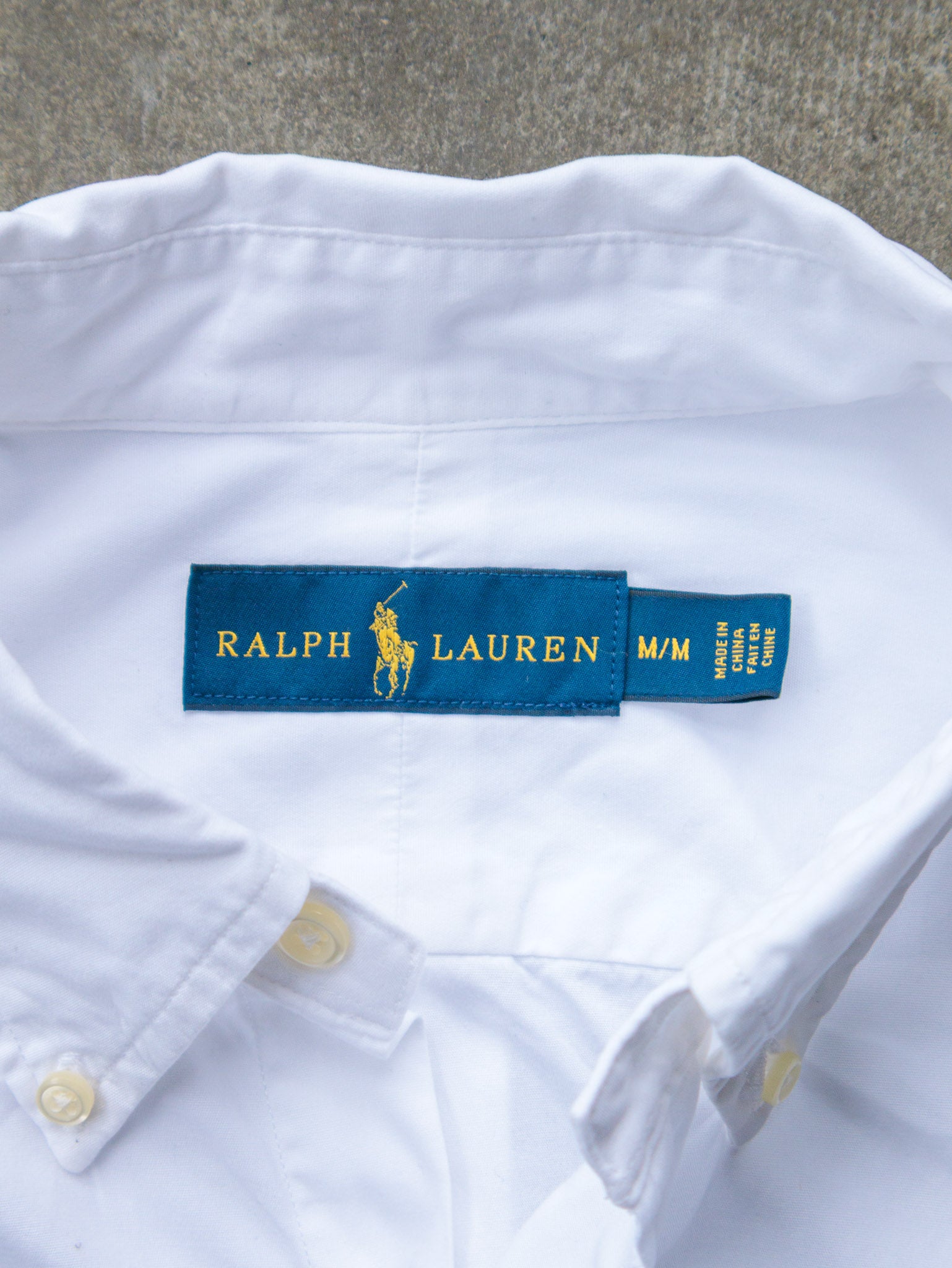 Vintage White Ralph Lauren Shirt (M)