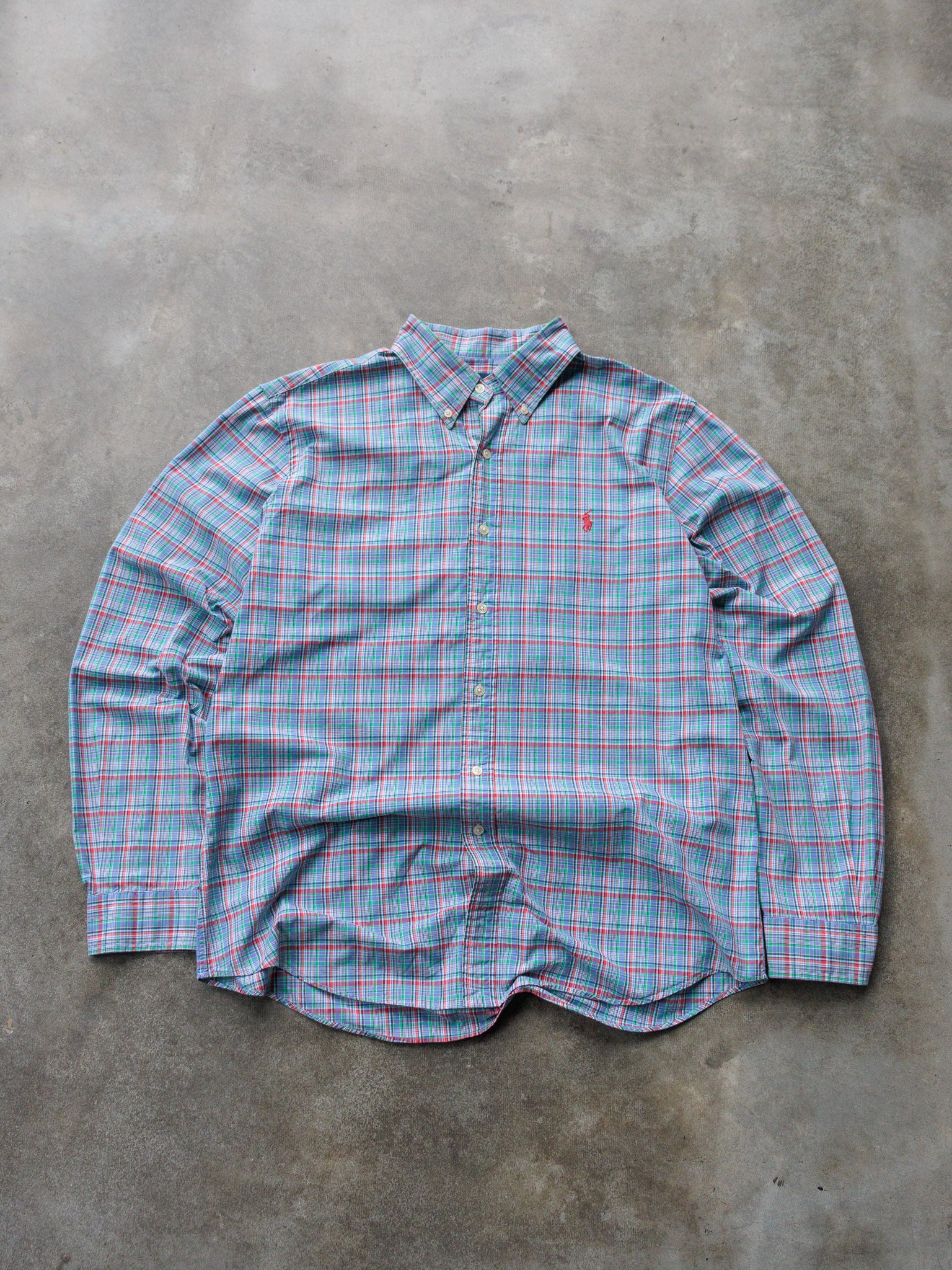 Vintage Multicolor Plaid Ralph Lauren Shirt (L)