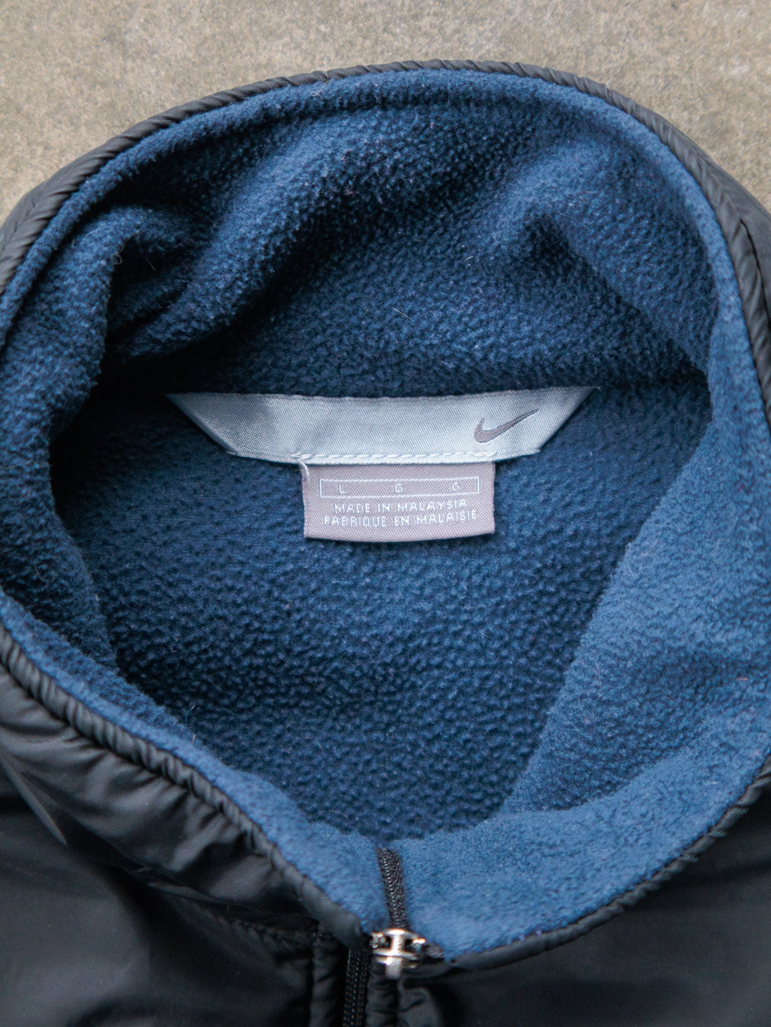 Vintage 00s Navy Nike Quarter Zip Fleece Jacket (L)