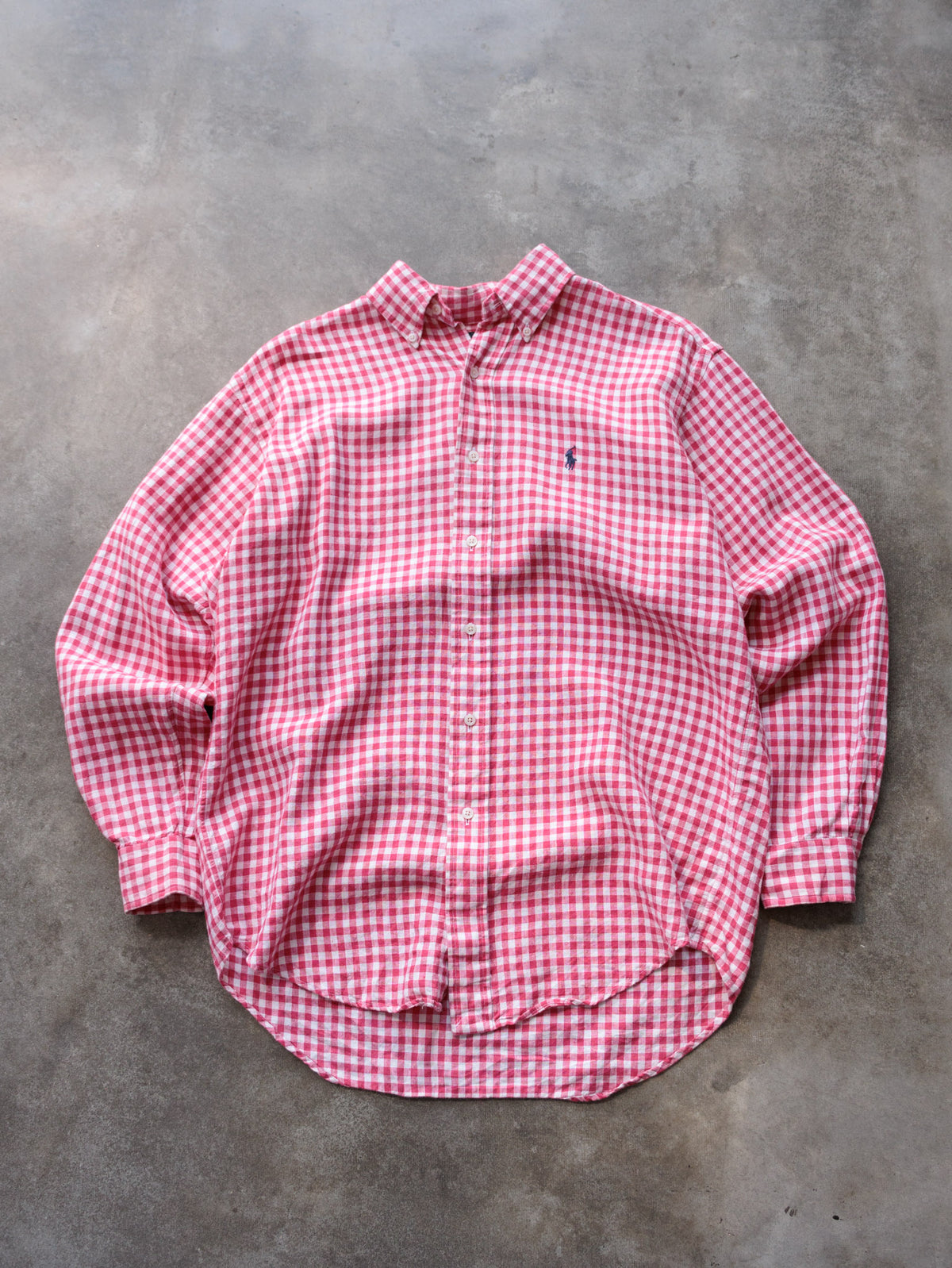 Vintage 00s Pink Gingham Ralph Lauren Shirt (S)