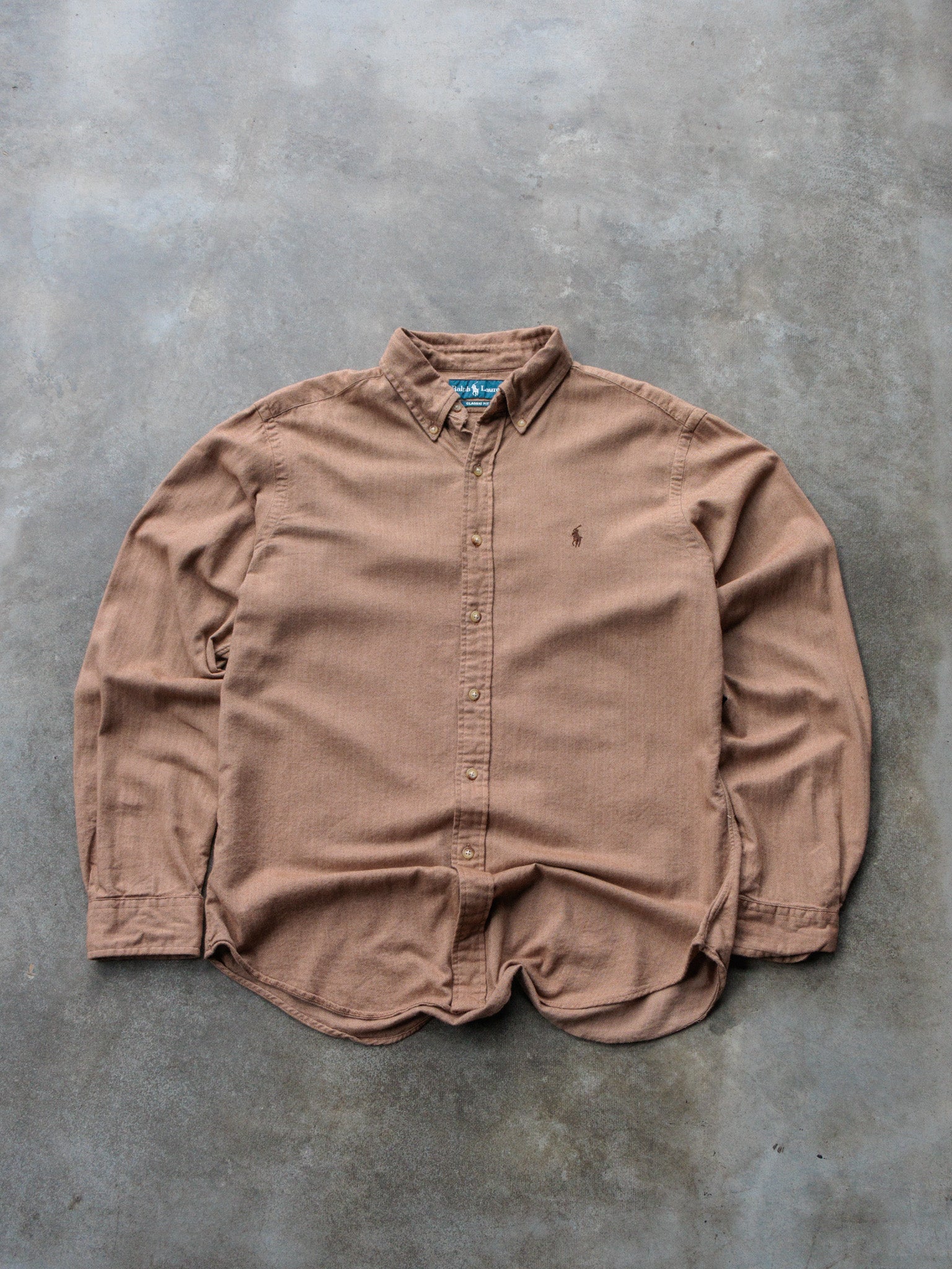 Vintage Brown Ralph Lauren Shirt (L)