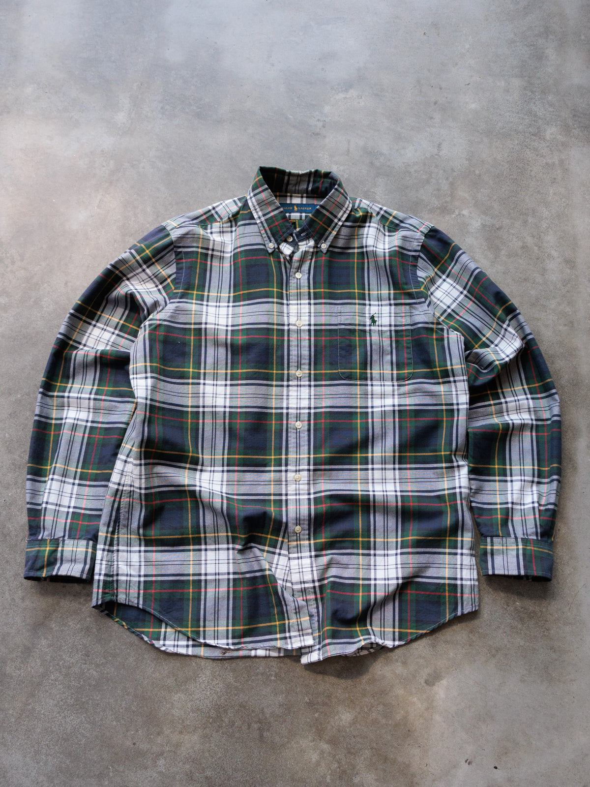 Vintage 00s Green Plaid Ralph Lauren Shirt (L)
