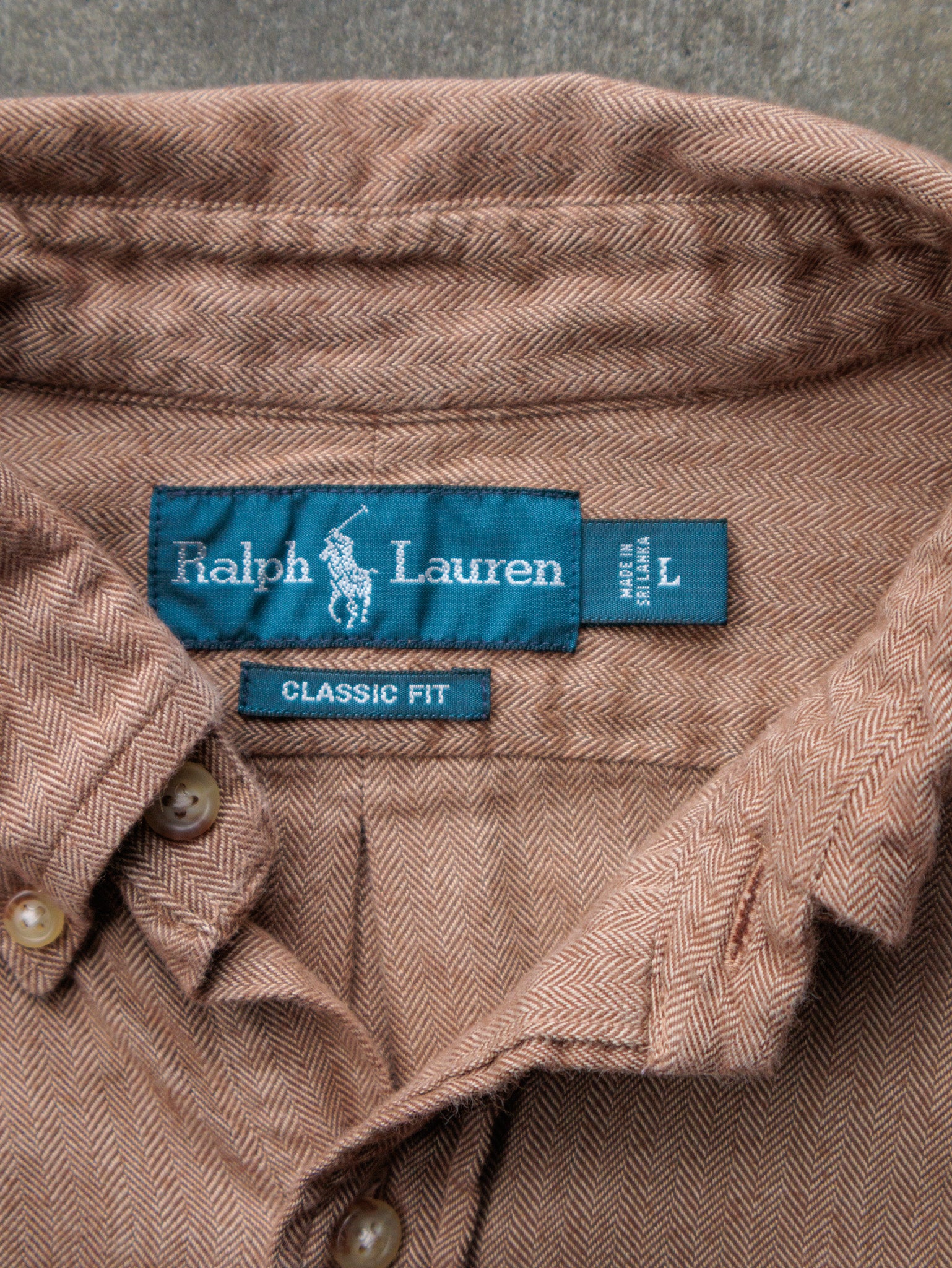 Vintage Brown Ralph Lauren Shirt (L)