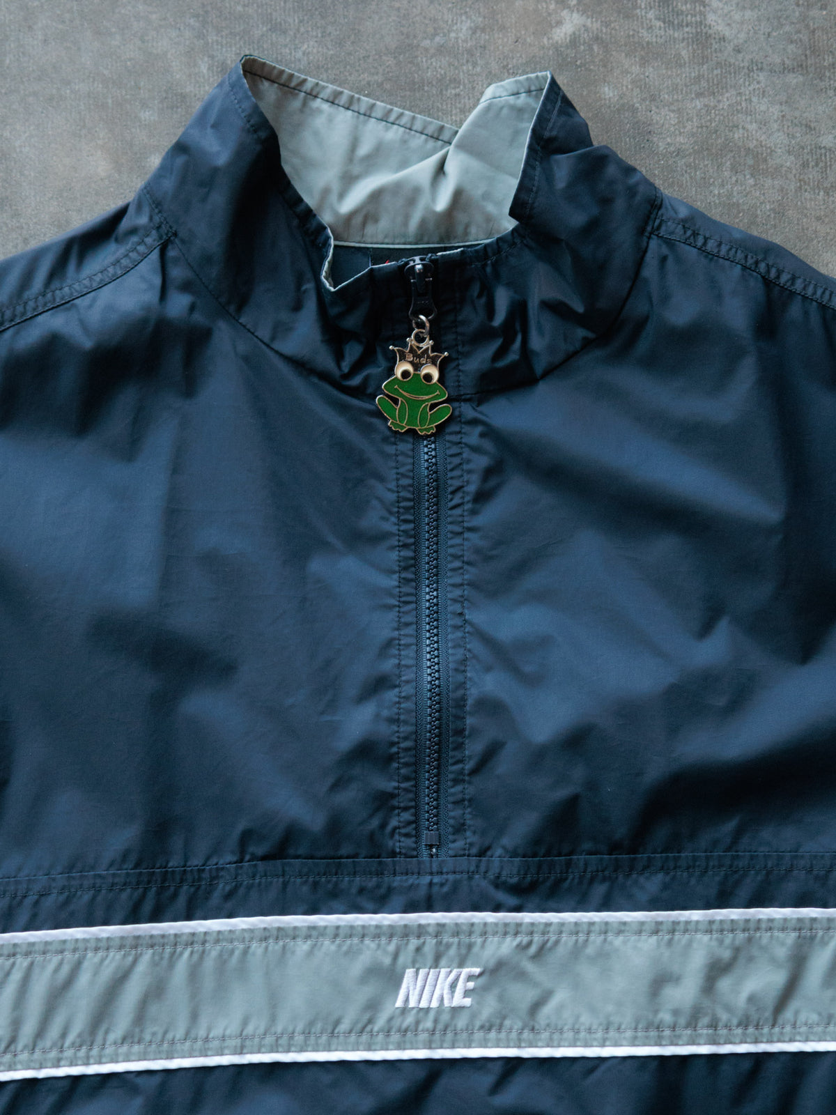 Vintage 00s Navy Nike Colourblock Windbreaker (L)