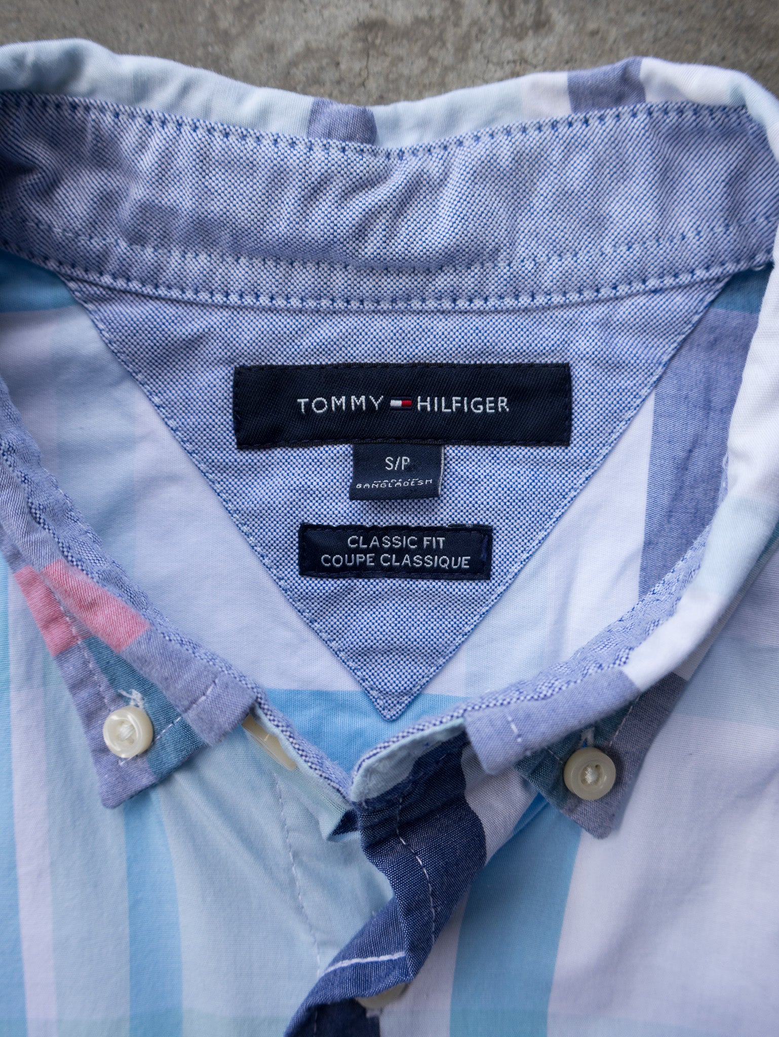 Vintage Blue Tommy Hilfiger Plaid Shirt (S)