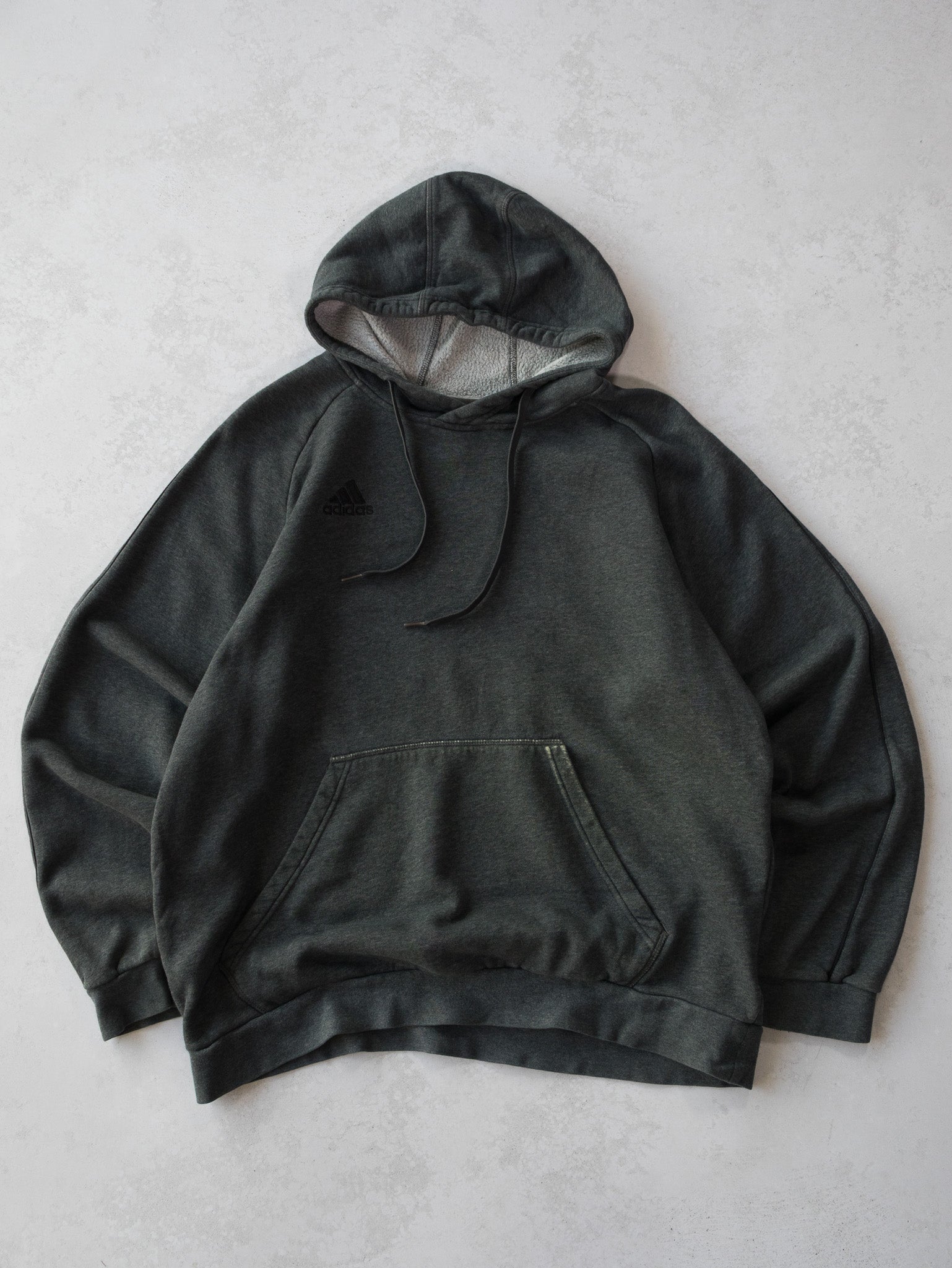 Vintage Adidas Grey Hoodie (XL)