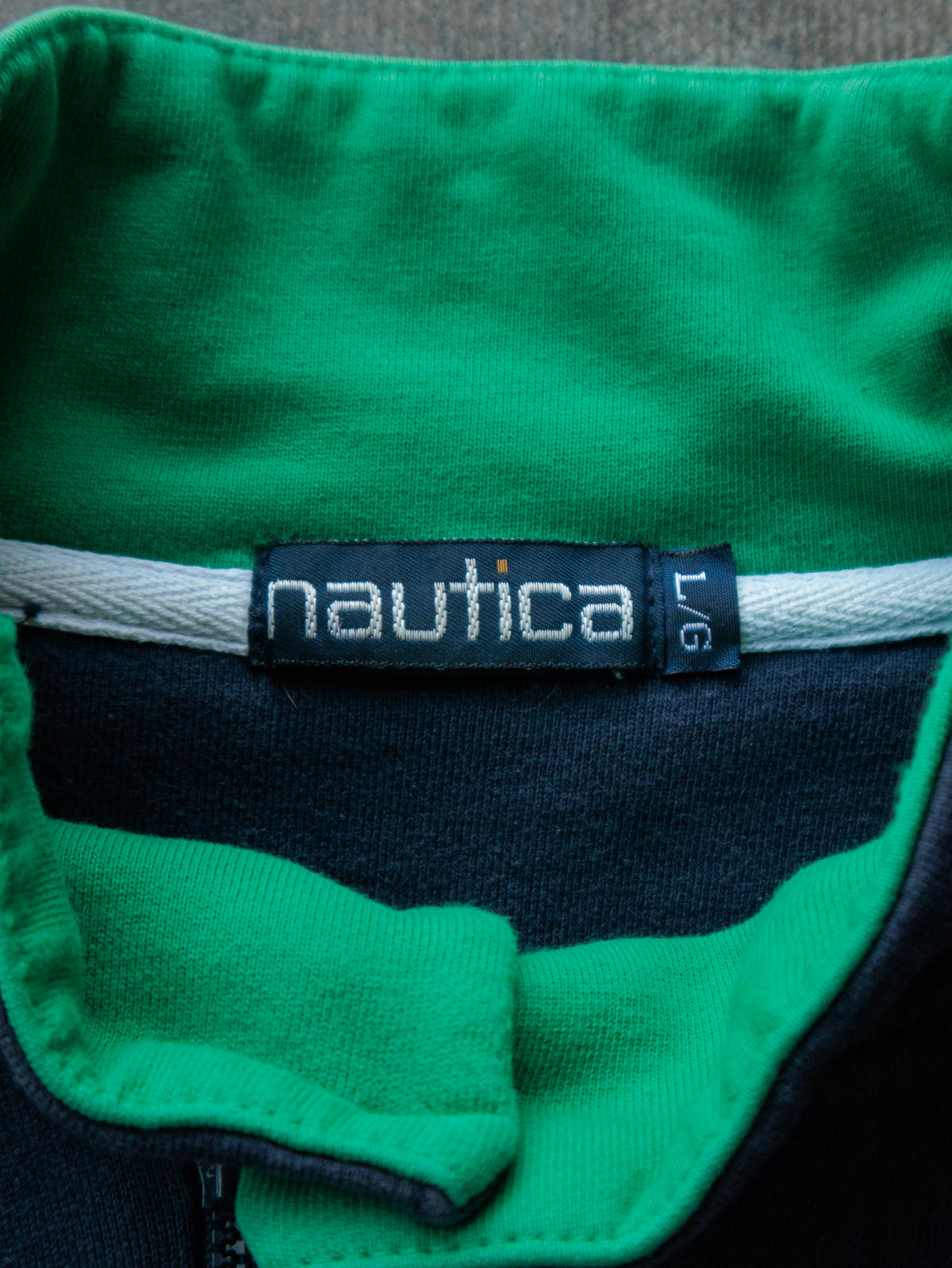 Vintage 90s Navy Nautica Yacht Club Quarter Zip (L)