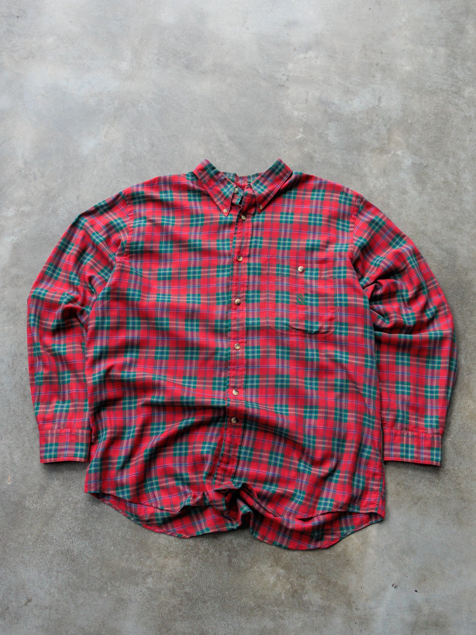 Vintage 00s Red Plaid Nautica Shirt (L)