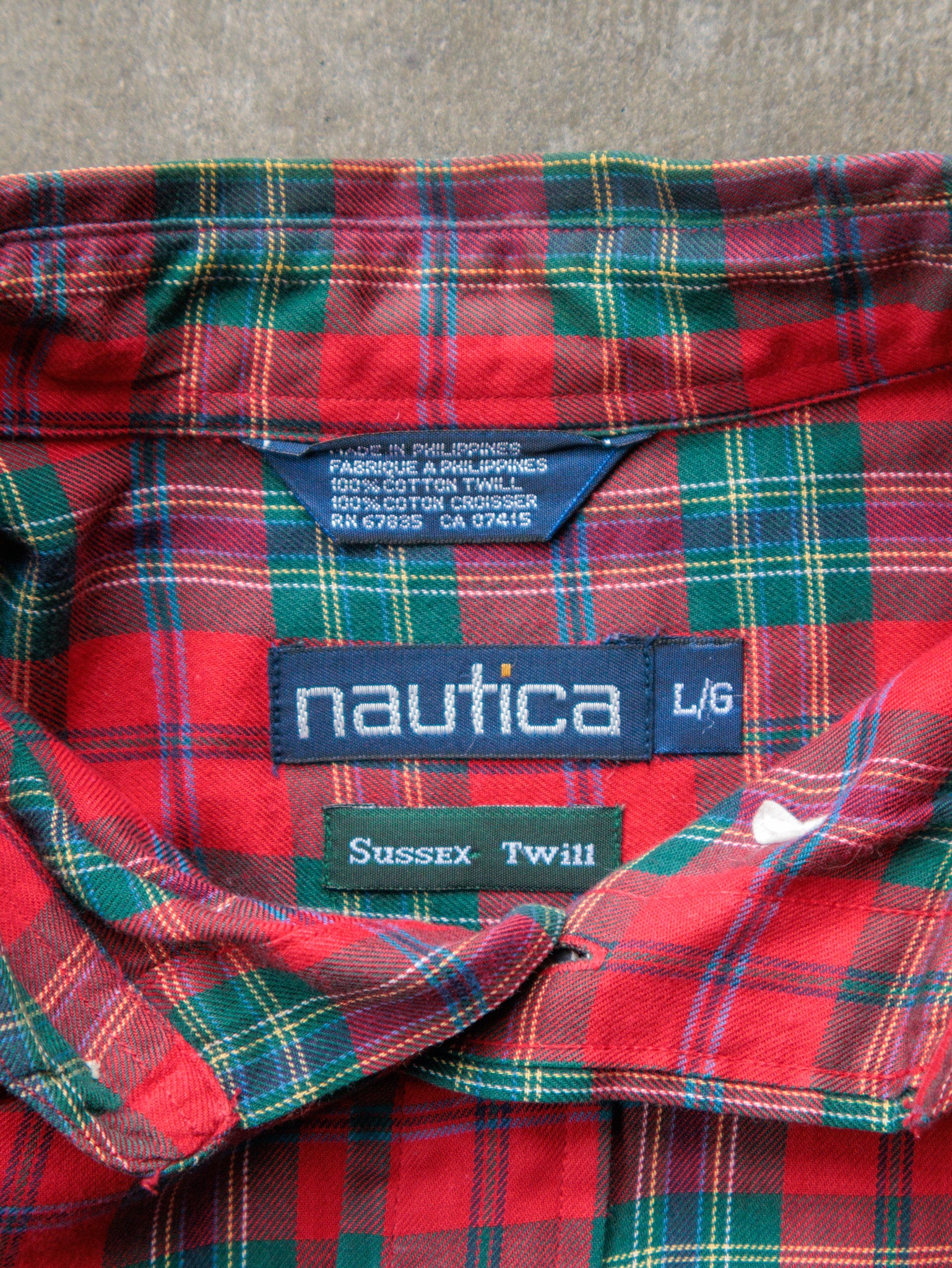 Vintage 00s Red Plaid Nautica Shirt (L)