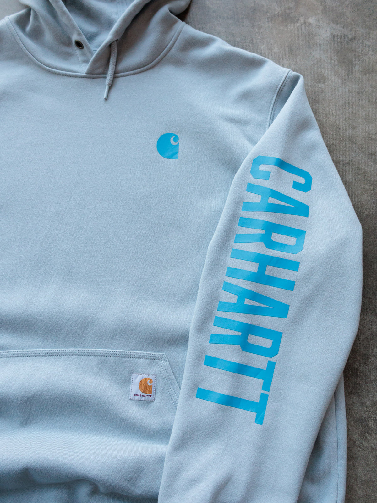 Vintage Blue Carhartt Hoodie (XL)
