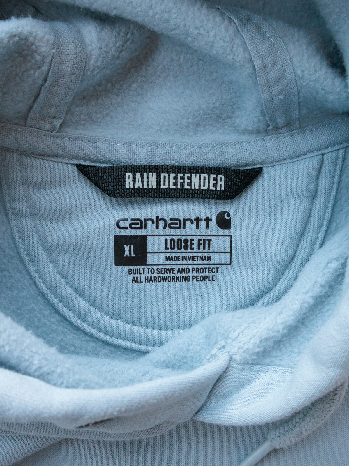 Vintage Blue Carhartt Hoodie (XL)