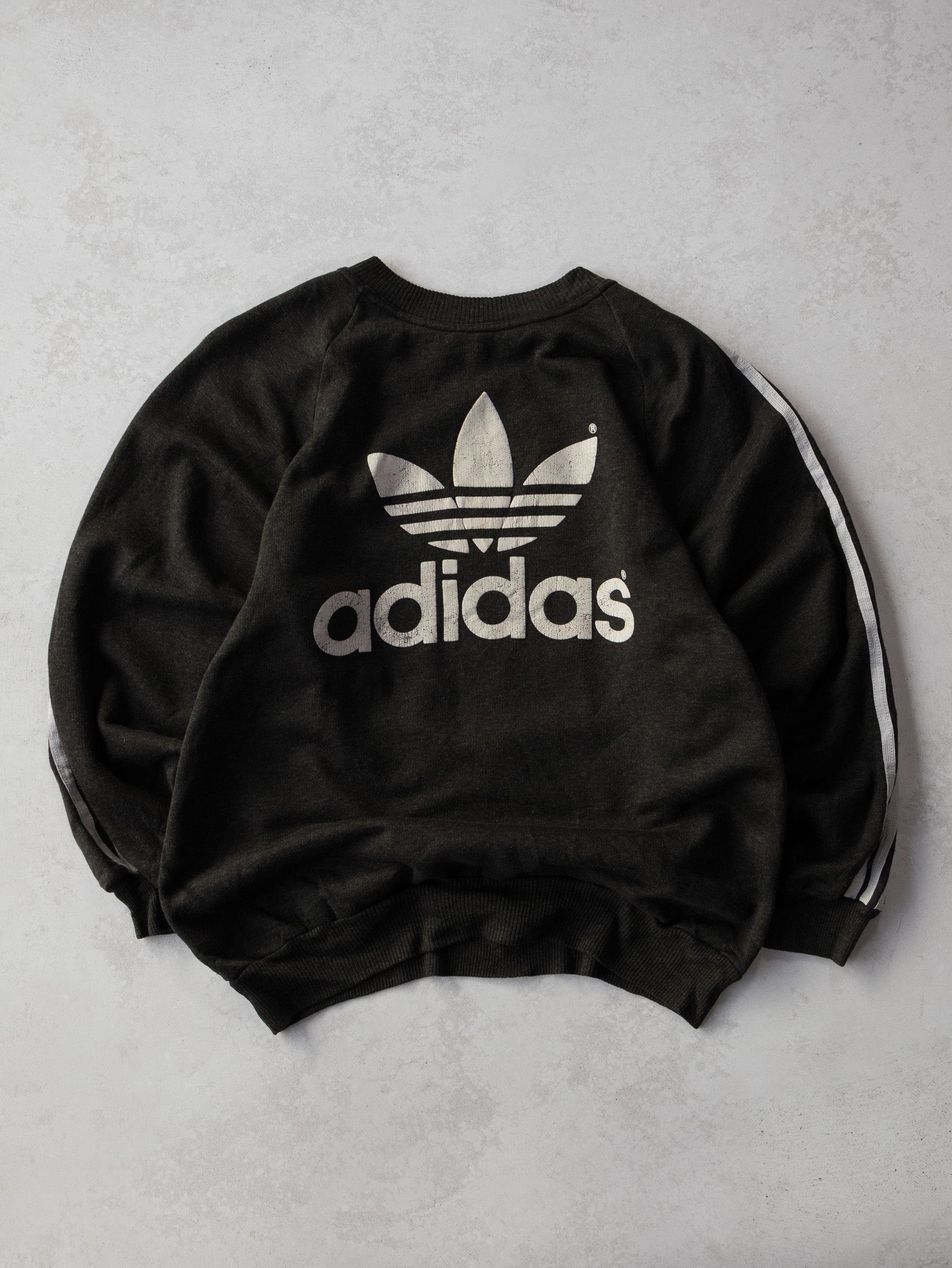 Vintage Adidas Logo 3-Stripe Sweatshirt (M)