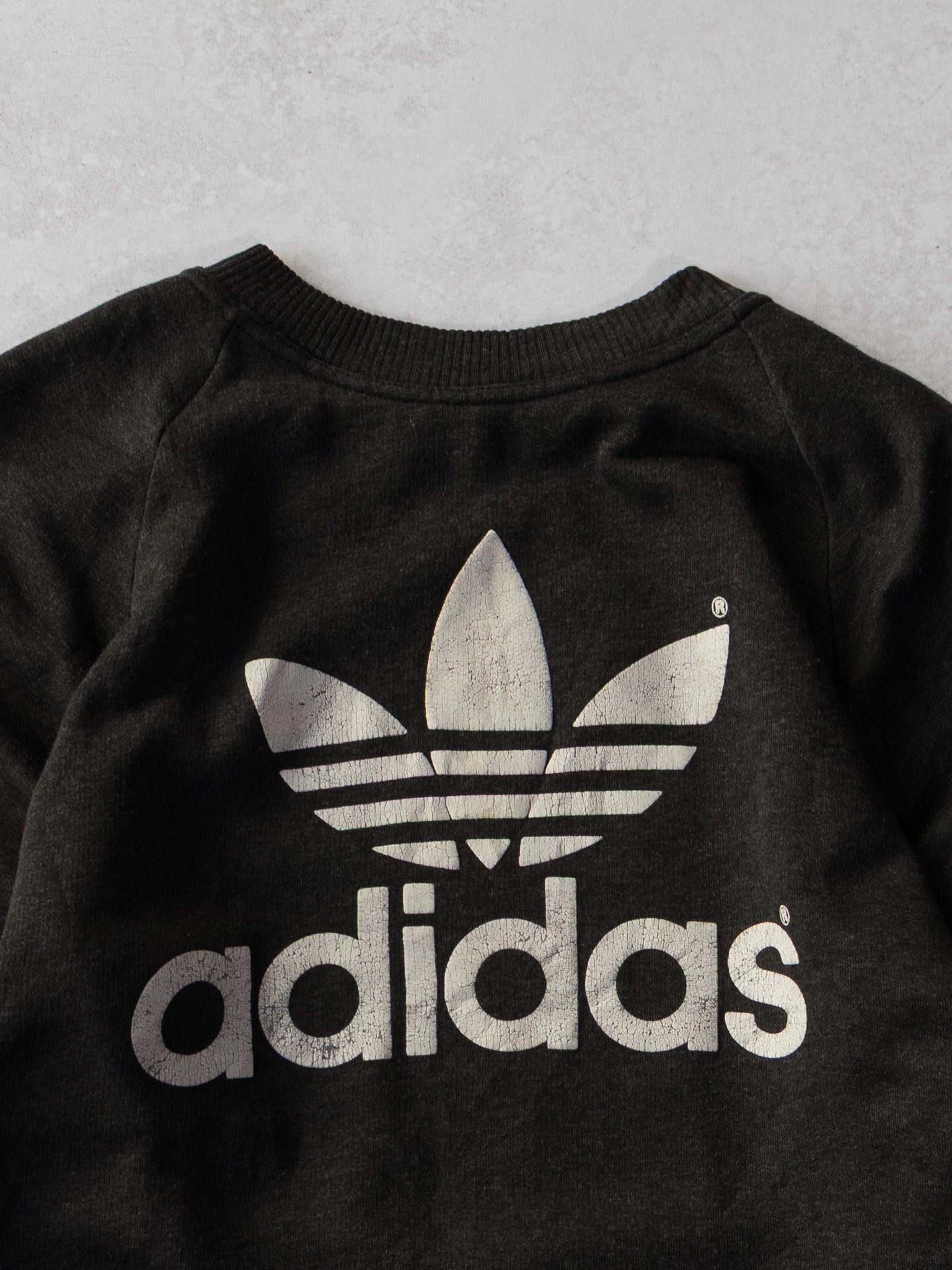 Vintage Adidas Logo 3-Stripe Sweatshirt (M)