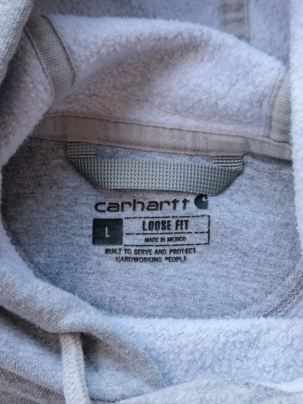Vintage Grey Carhartt Hoodie (L)