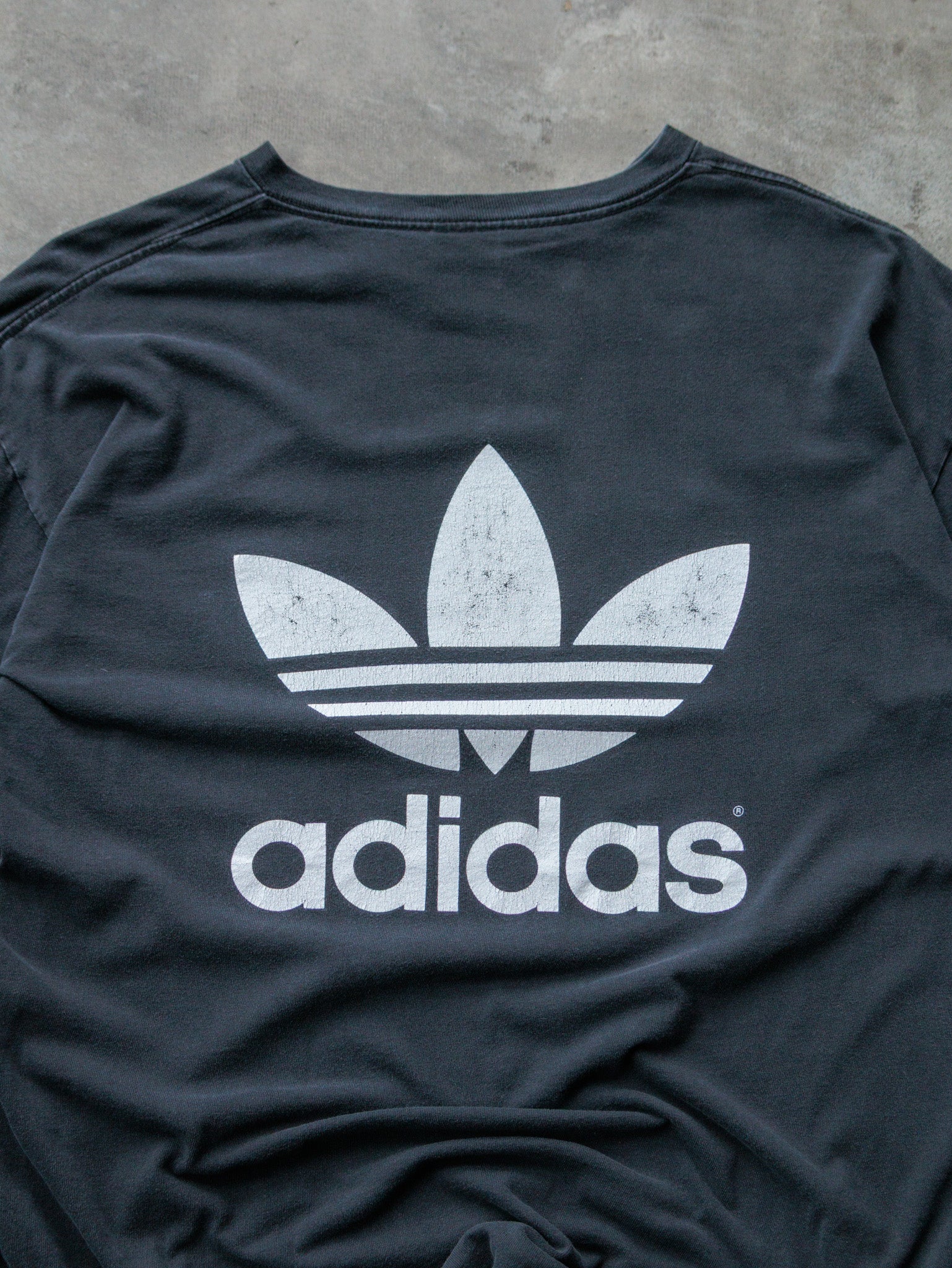 Vintage 90s Black Adidas Long Sleeve (L)