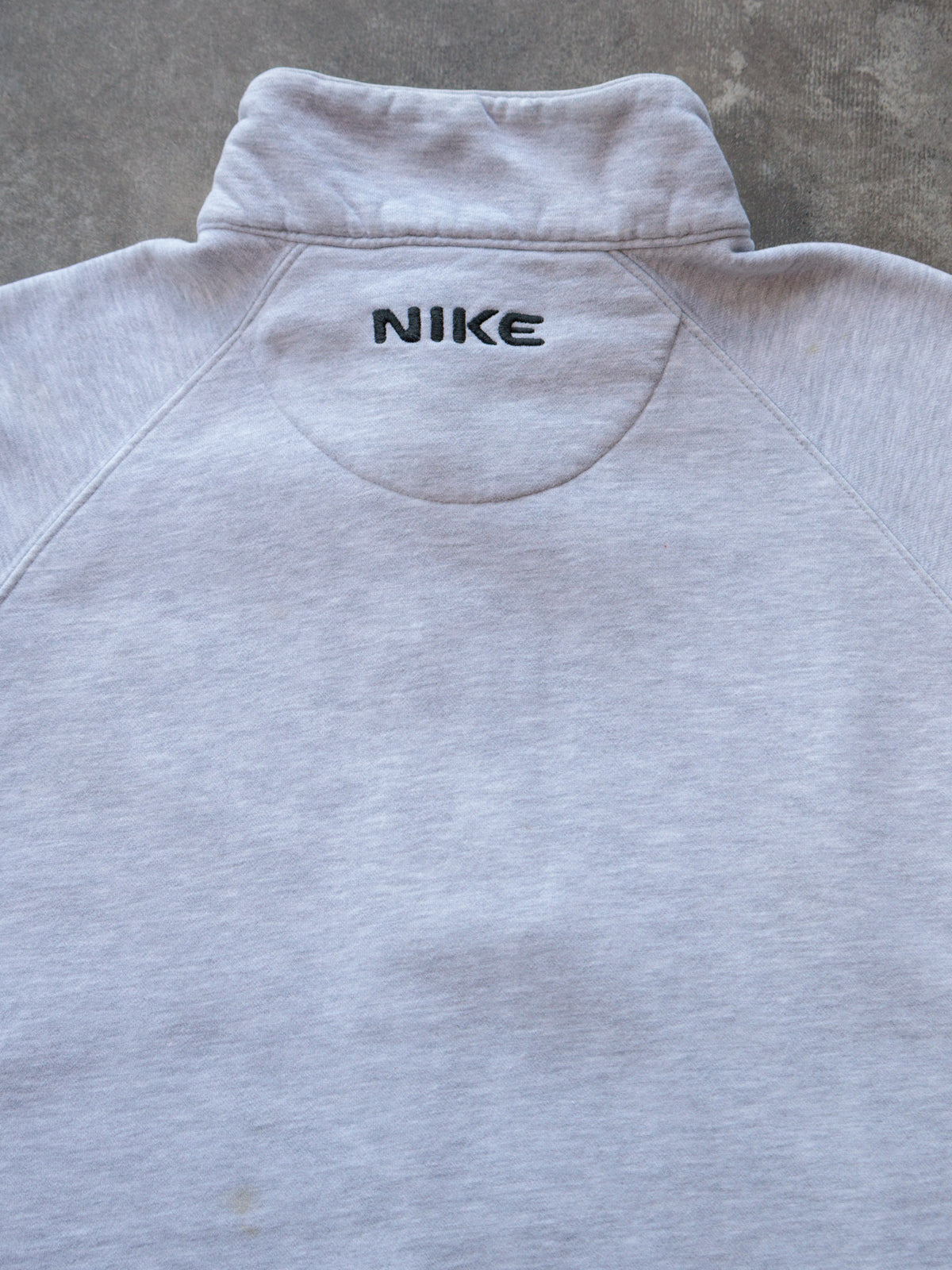 Vintage 00s Grey Nike Snap Mock Neck Sweatshirt (XL)