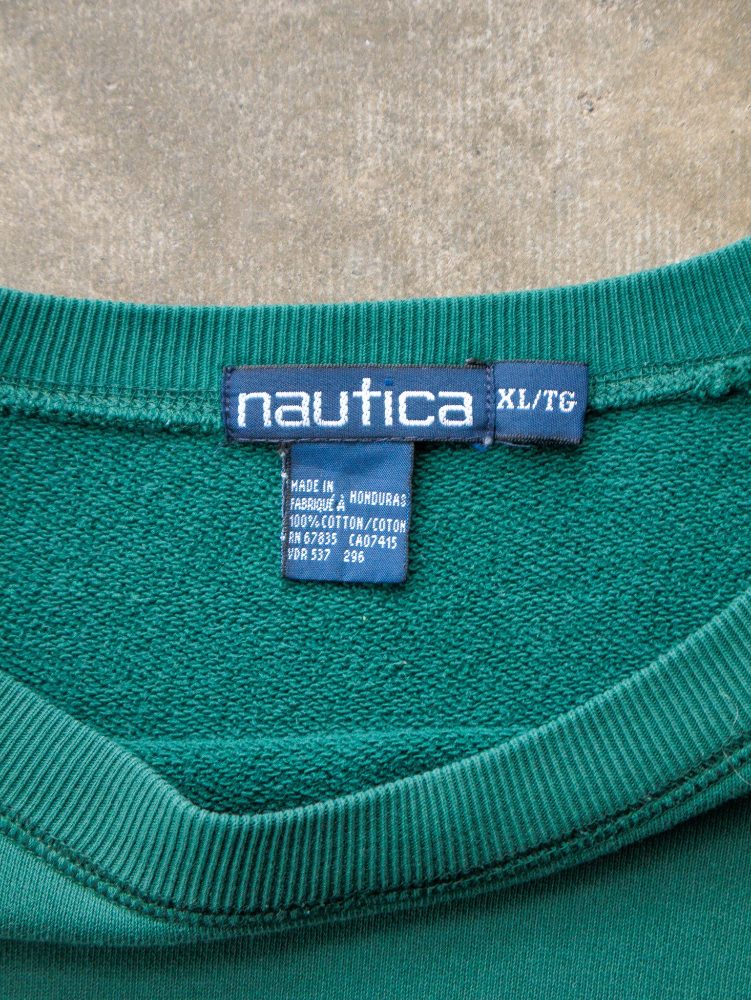 Vintage 90s Green Nautica Sweatshirt (XL)