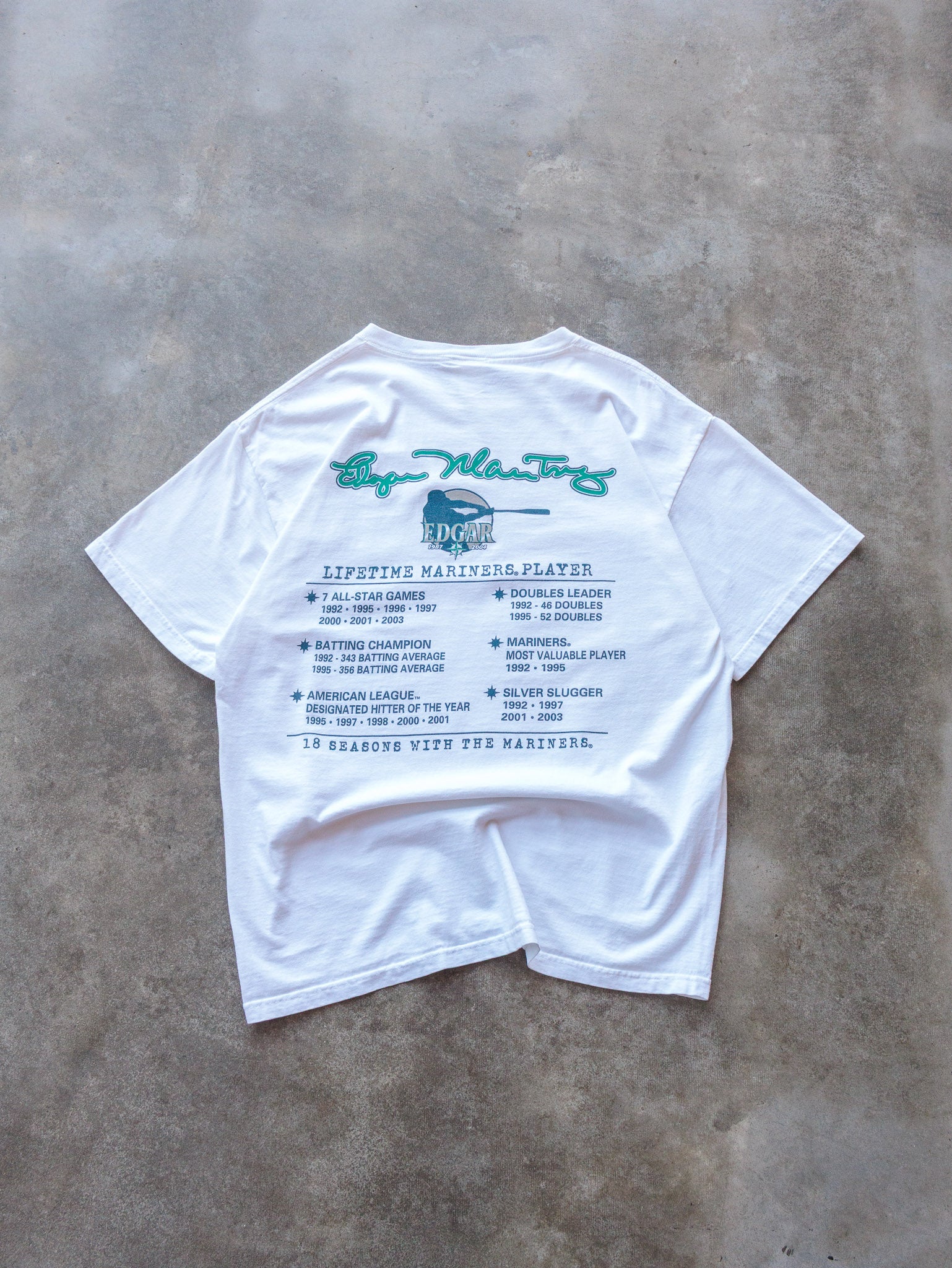 Vintage 2004 Seattle Mariners Edgar Martinez Tee (M)