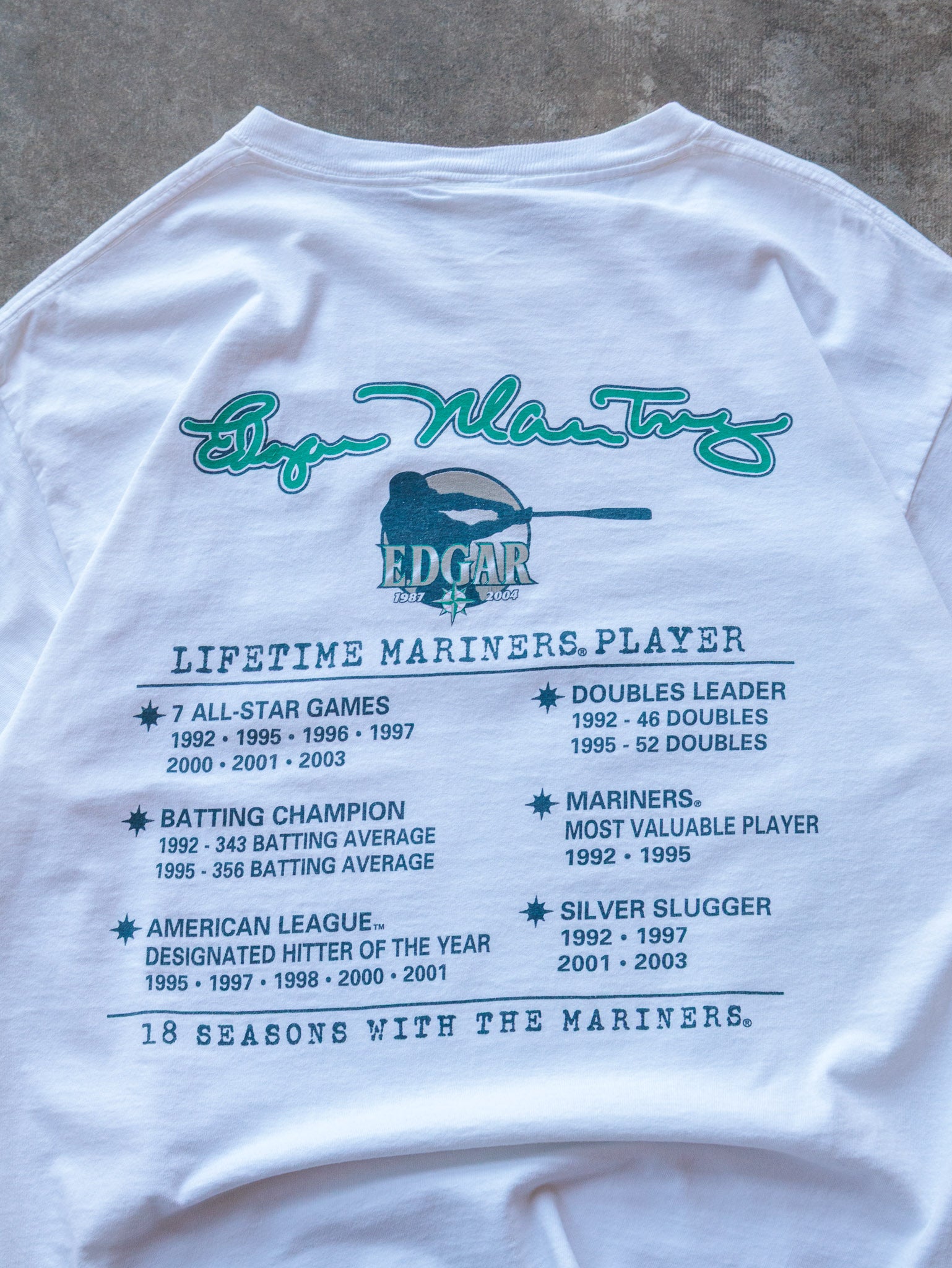 Vintage 2004 Seattle Mariners Edgar Martinez Tee (M)