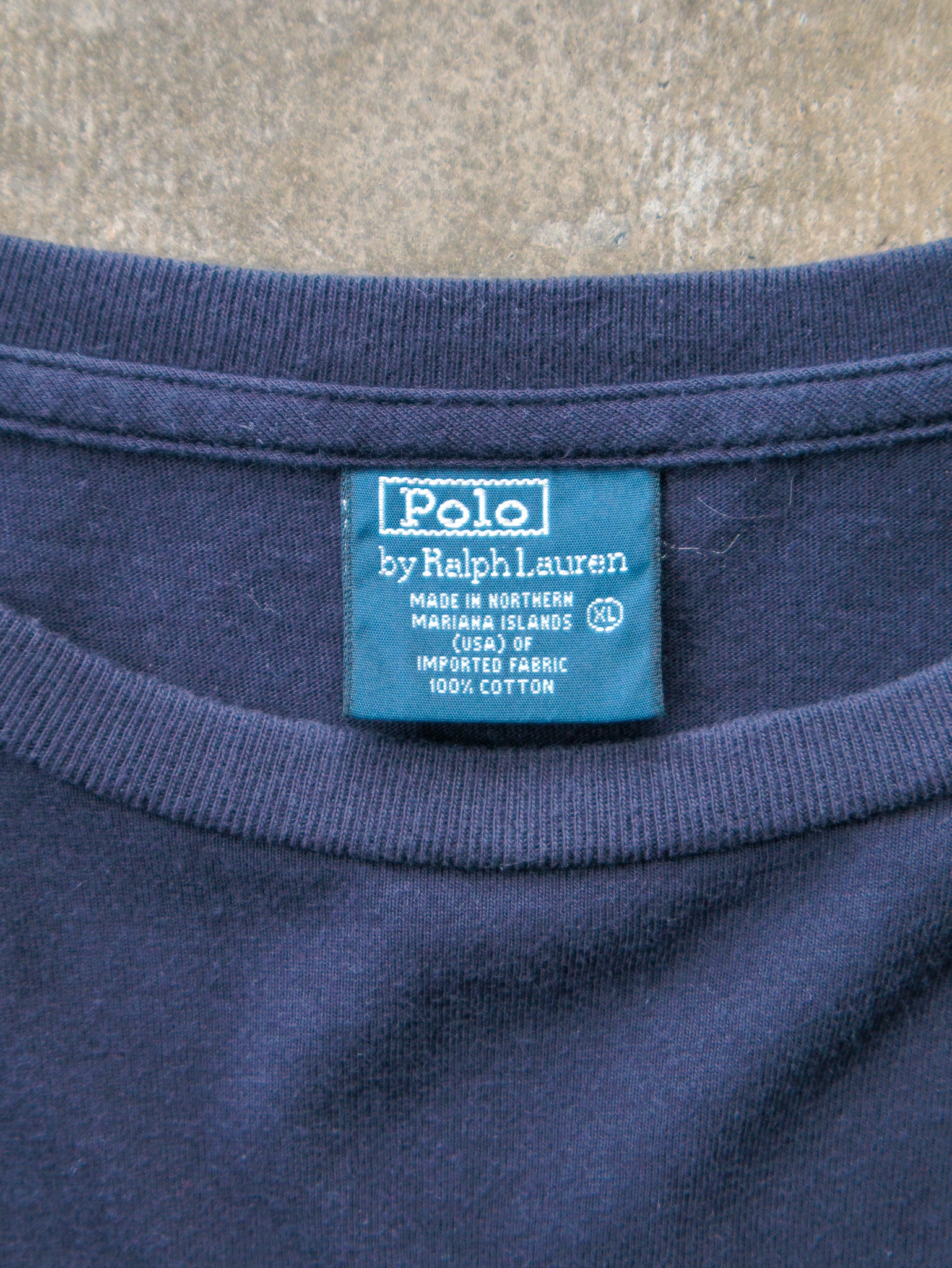 Vintage 90s Navy Polo Ralph Lauren Tee (XL)