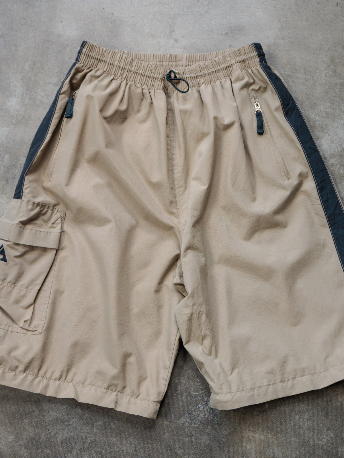 Vintage Beige Convertible Cargo Track Pants (M)