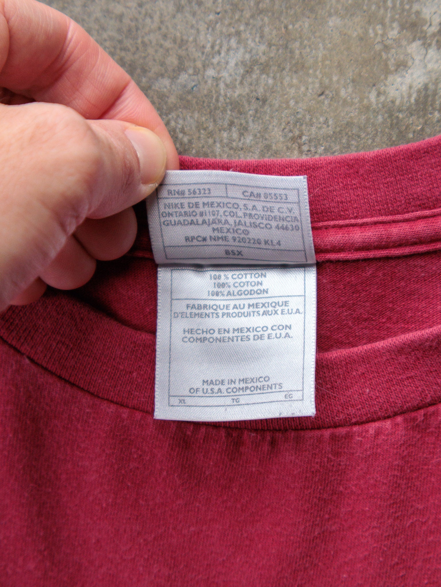 Vintage 90s Faded Red Nike Tee (XL)