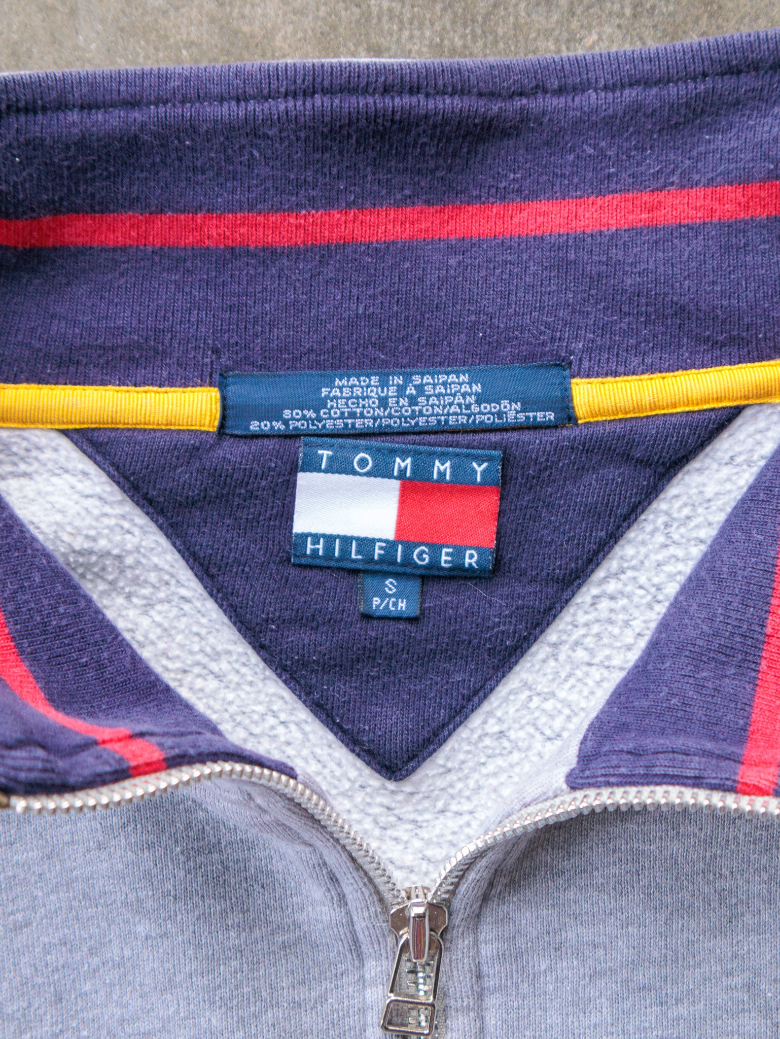 Vintage 90s Tommy Hilfiger Quarter Zip Sweatshirt (S)
