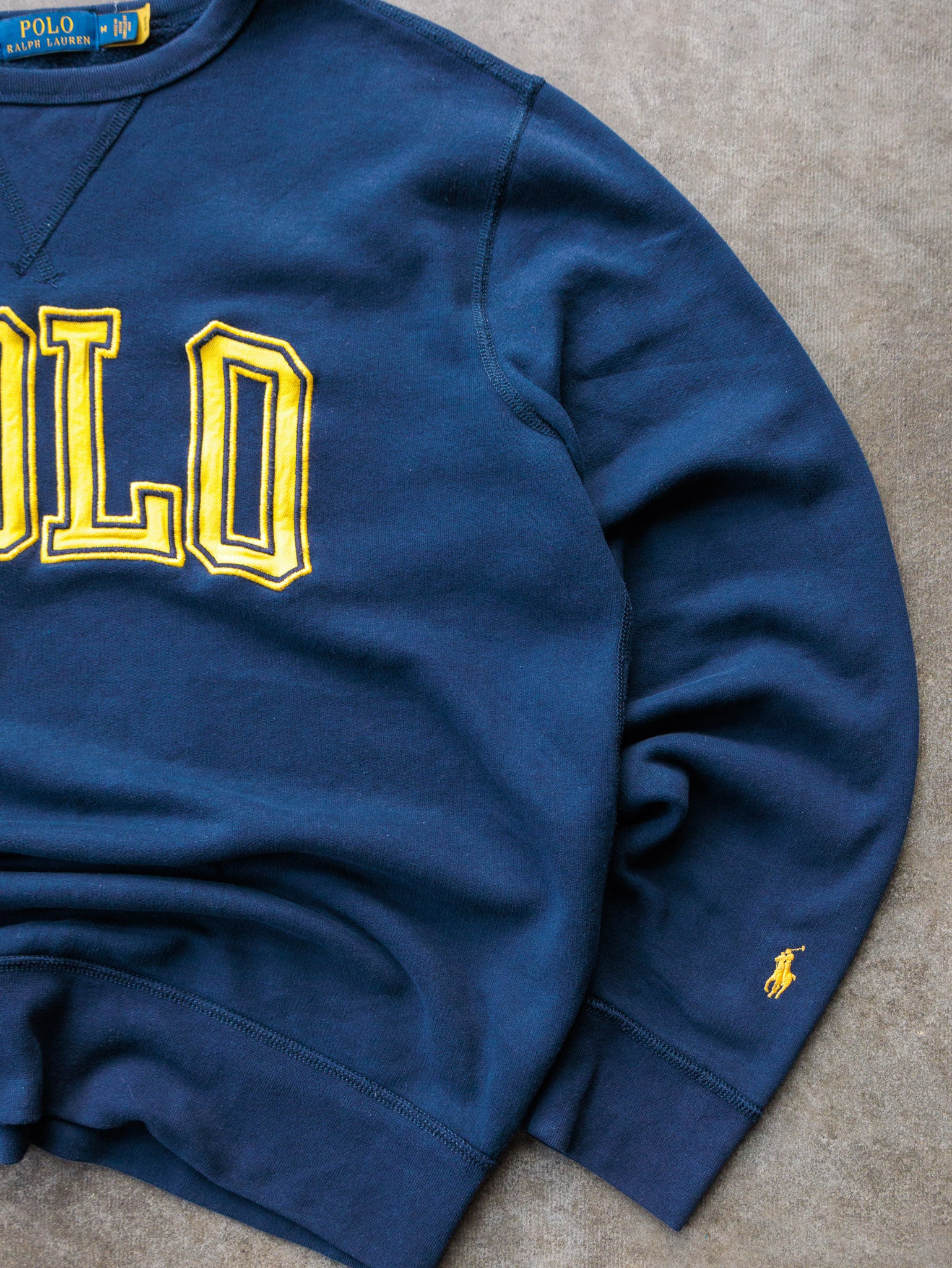 Vintage Navy Polo Ralph Lauren Sweatshirt (M)