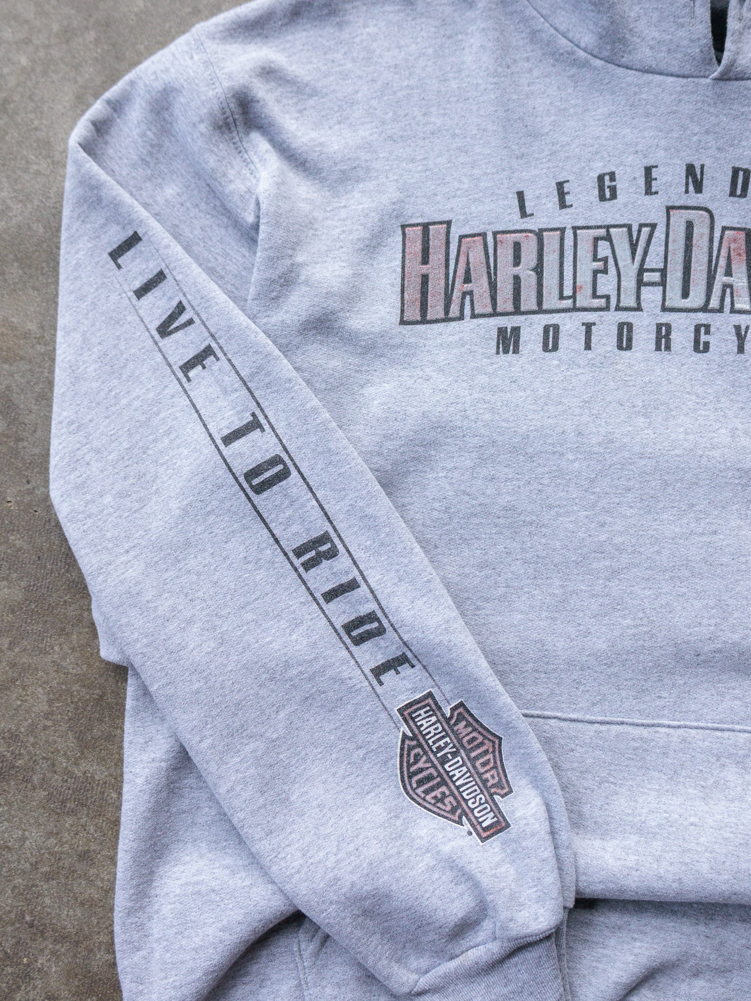 Vintage 2011 Grey Harley-Davidson Essex Vermont Hoodie (M)