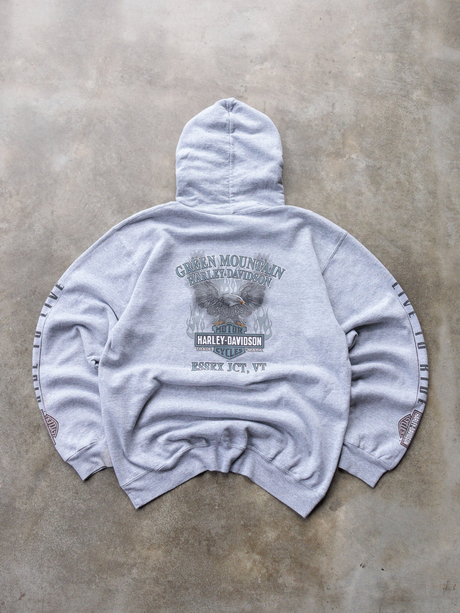 Vintage 2011 Grey Harley-Davidson Essex Vermont Hoodie (M)