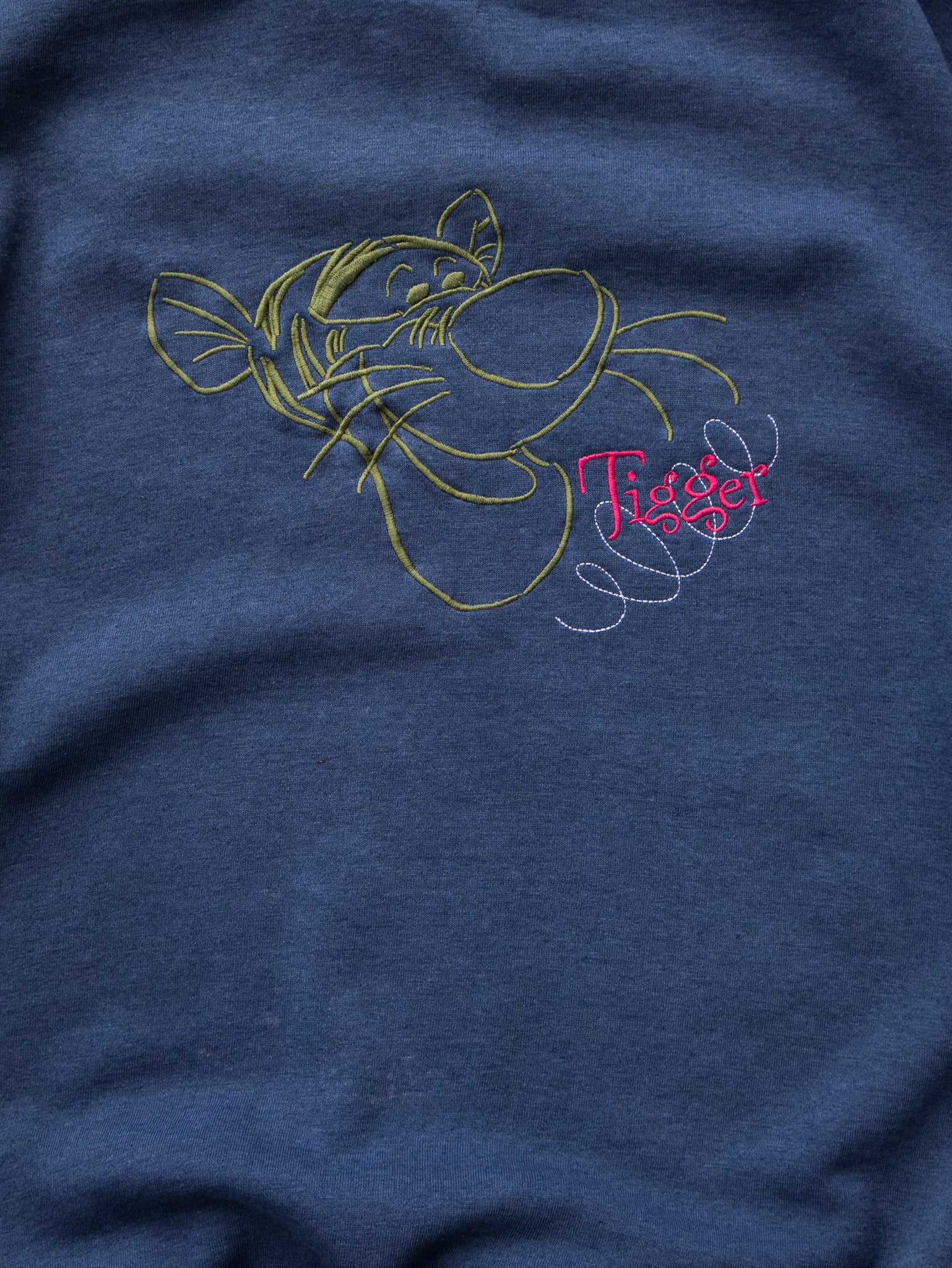 Vintage Navy Tigger Sweatshirt (XL)
